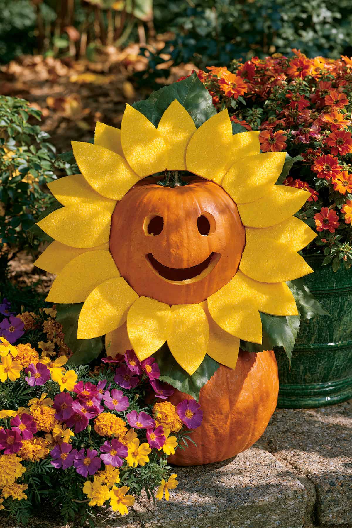 Smiling Sunflower Pumpkin