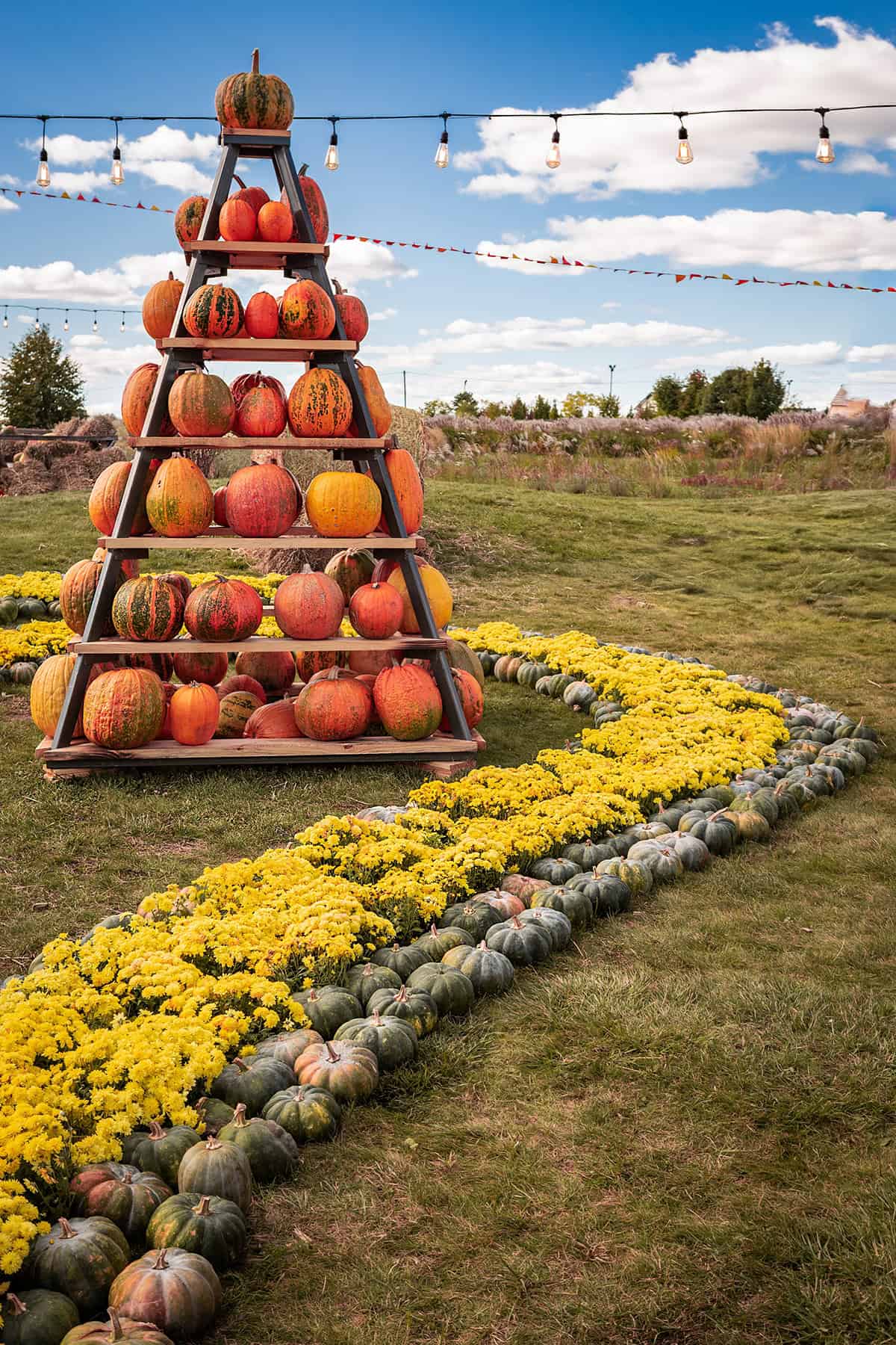 Tiered Pumpkin Pyramid