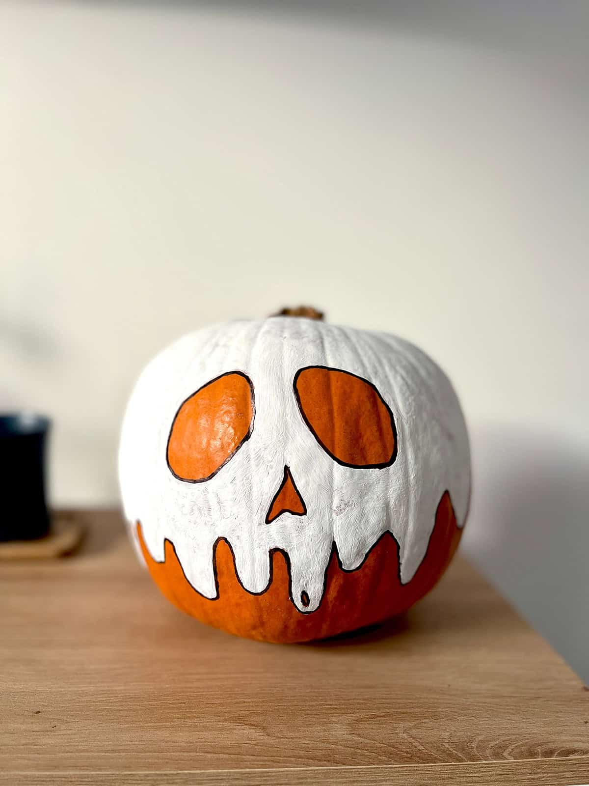 White Skull Overlay Pumpkin