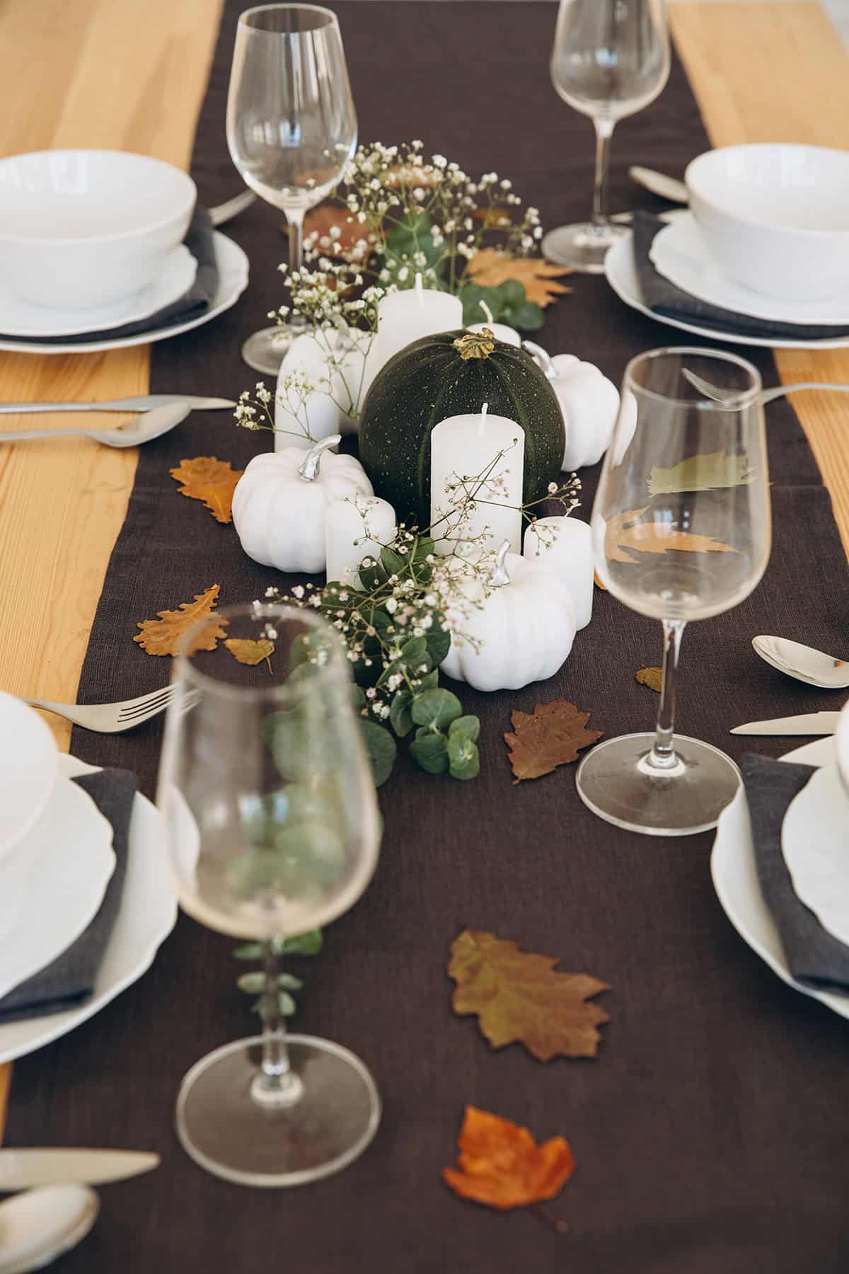 A Subtle Black And White Halloween Table