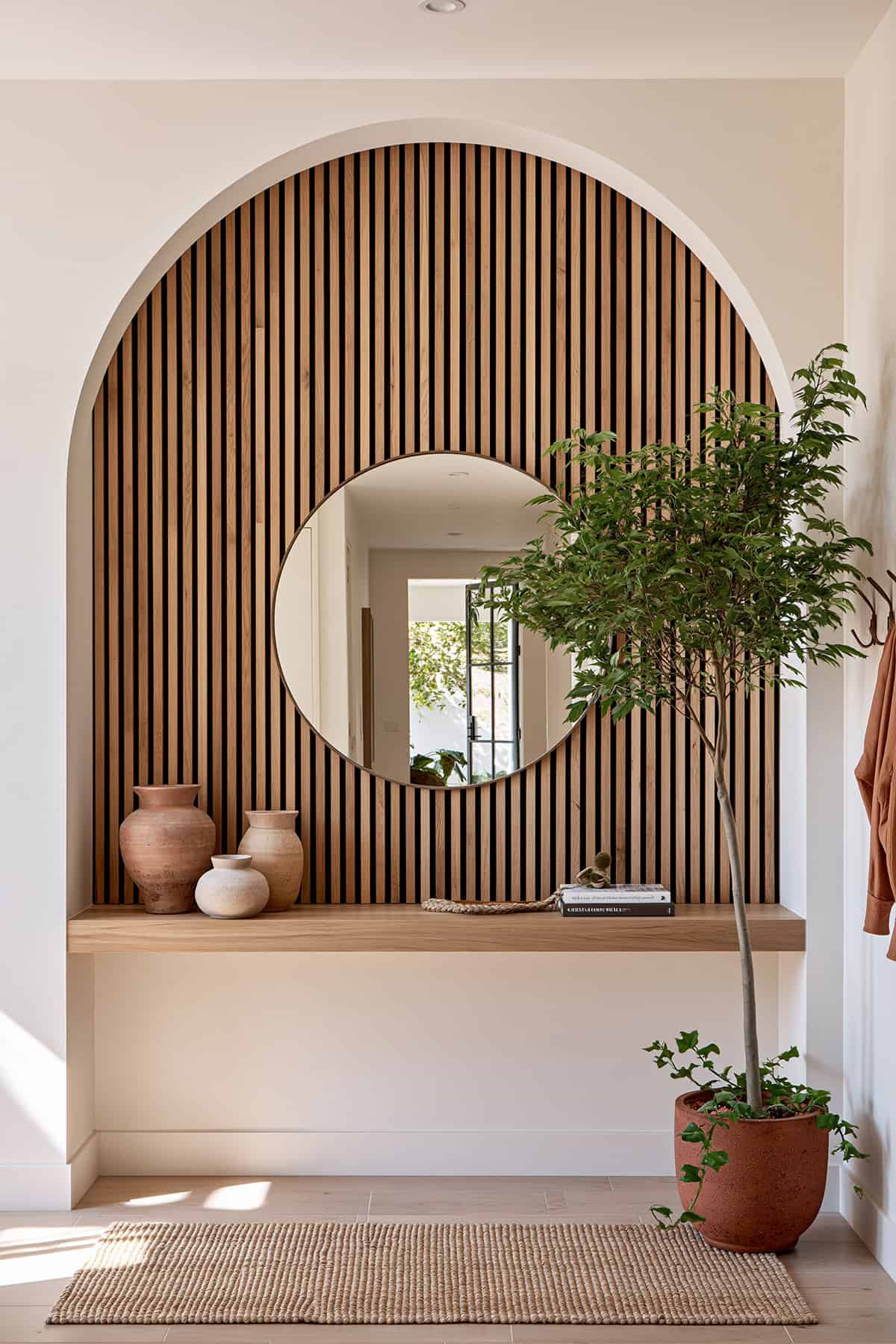 Arched Wood Slat Wall