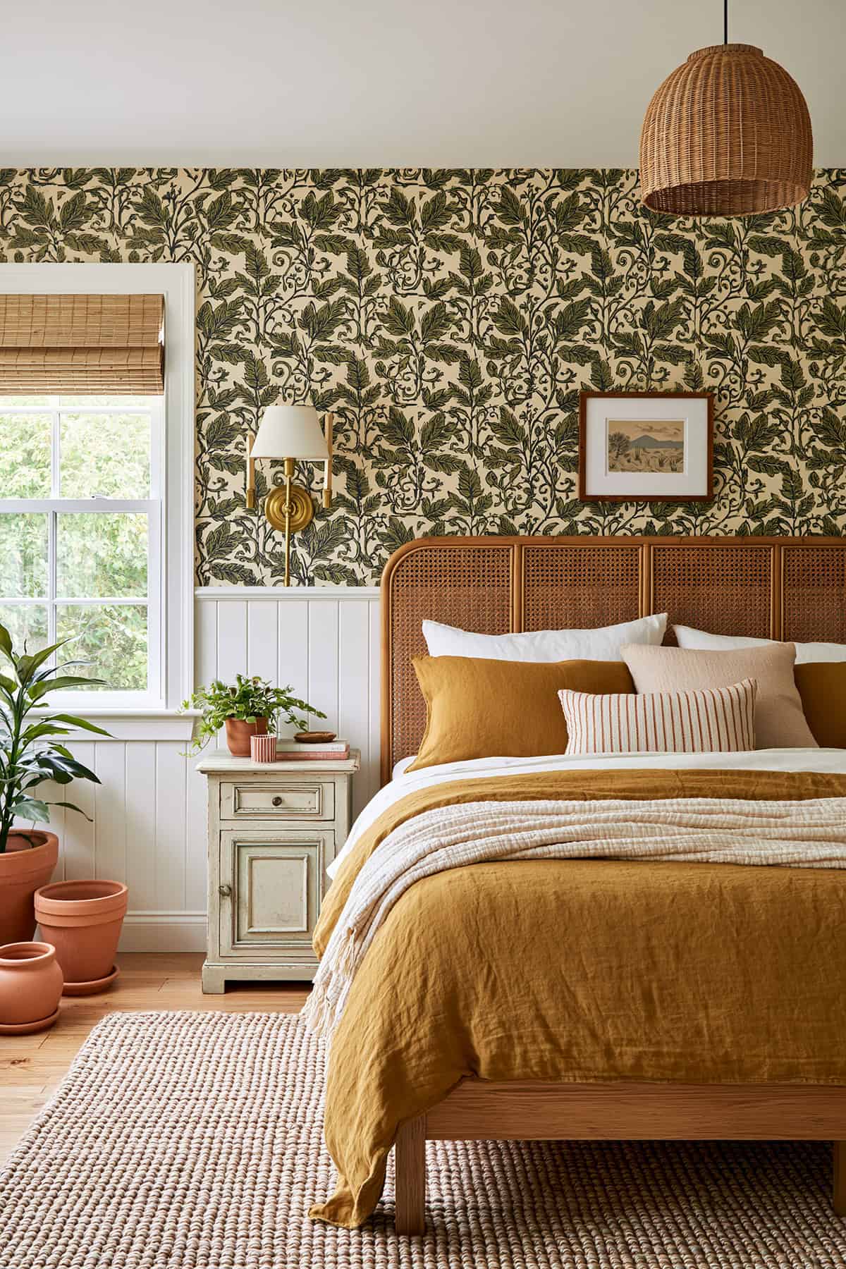 Botanical Block Print Wallpaper