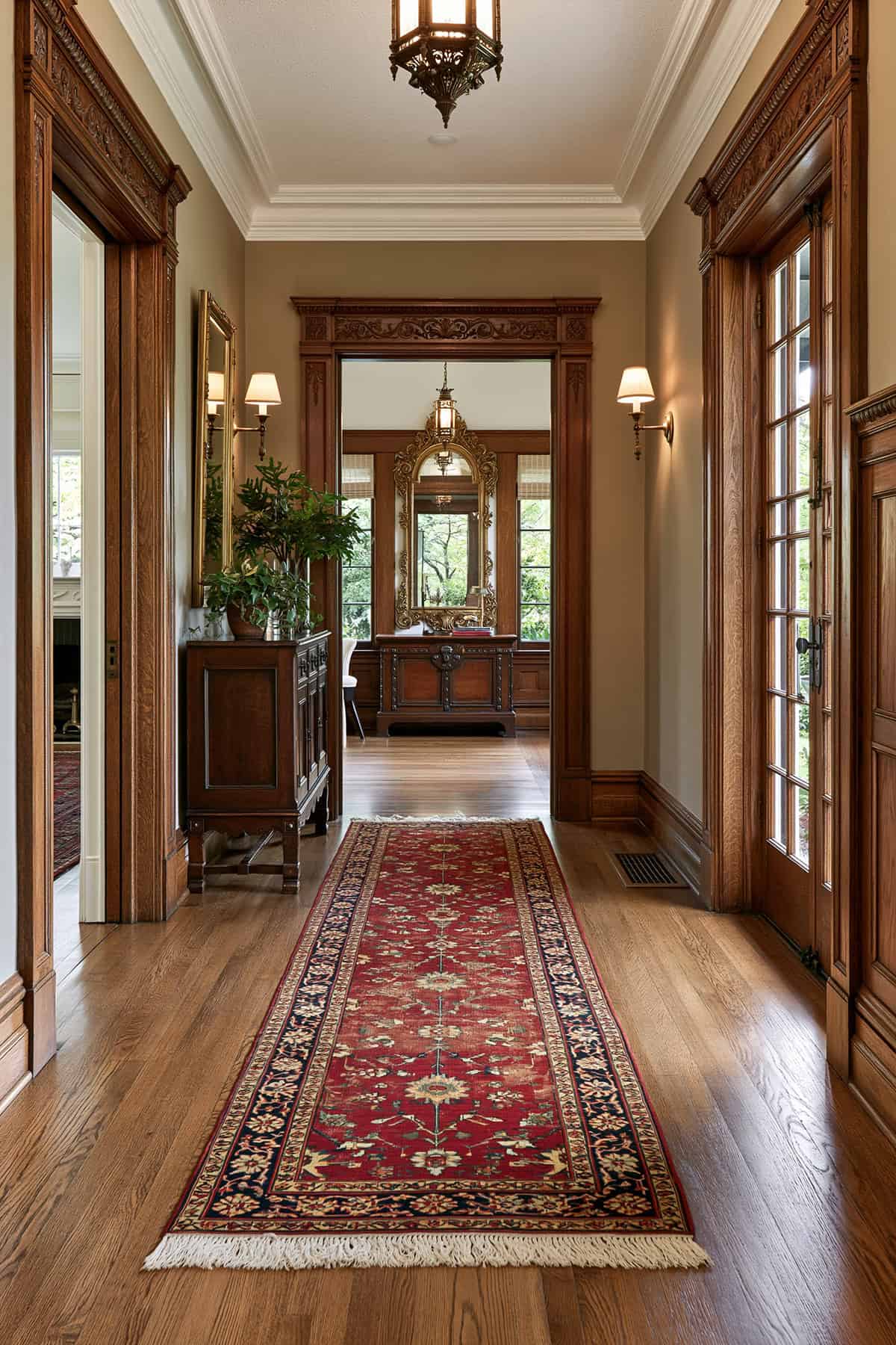 Burgundy Runner With Decorative Fringe