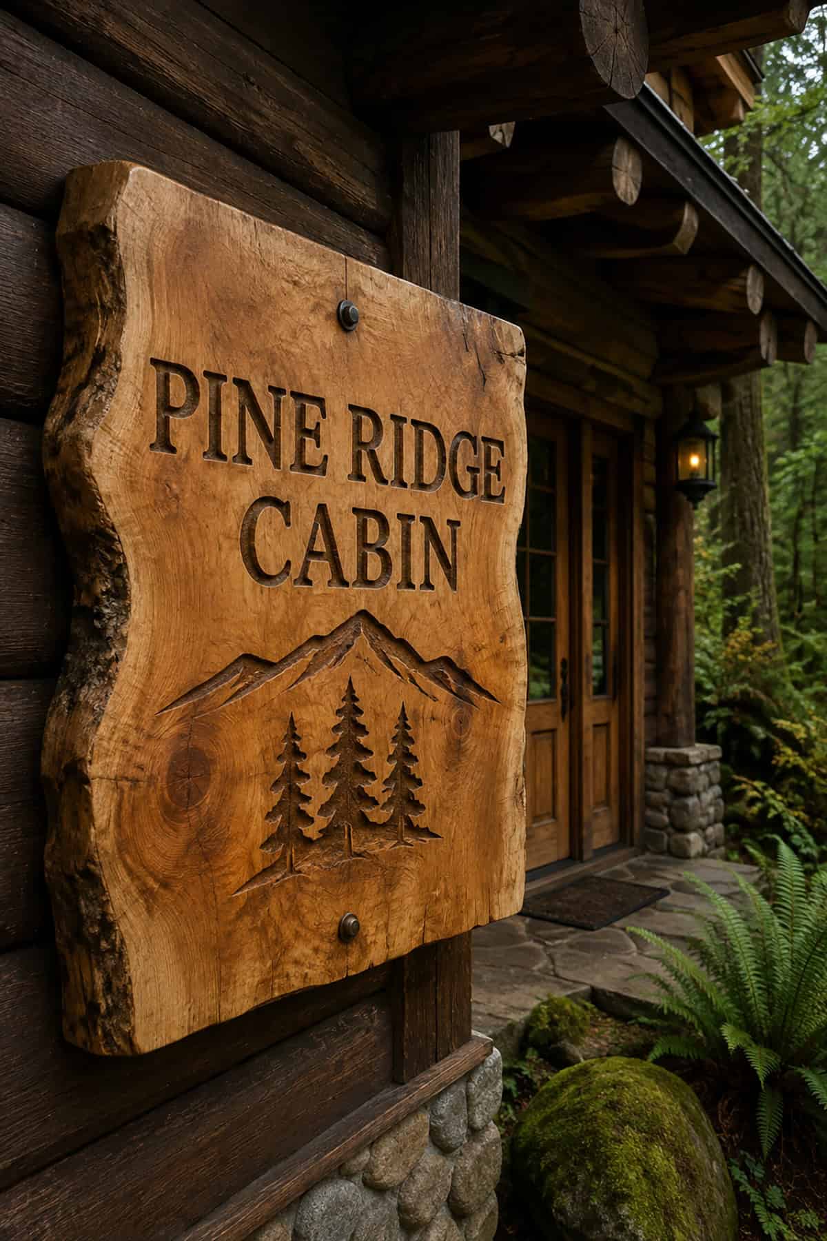 Cabin Wood Sign