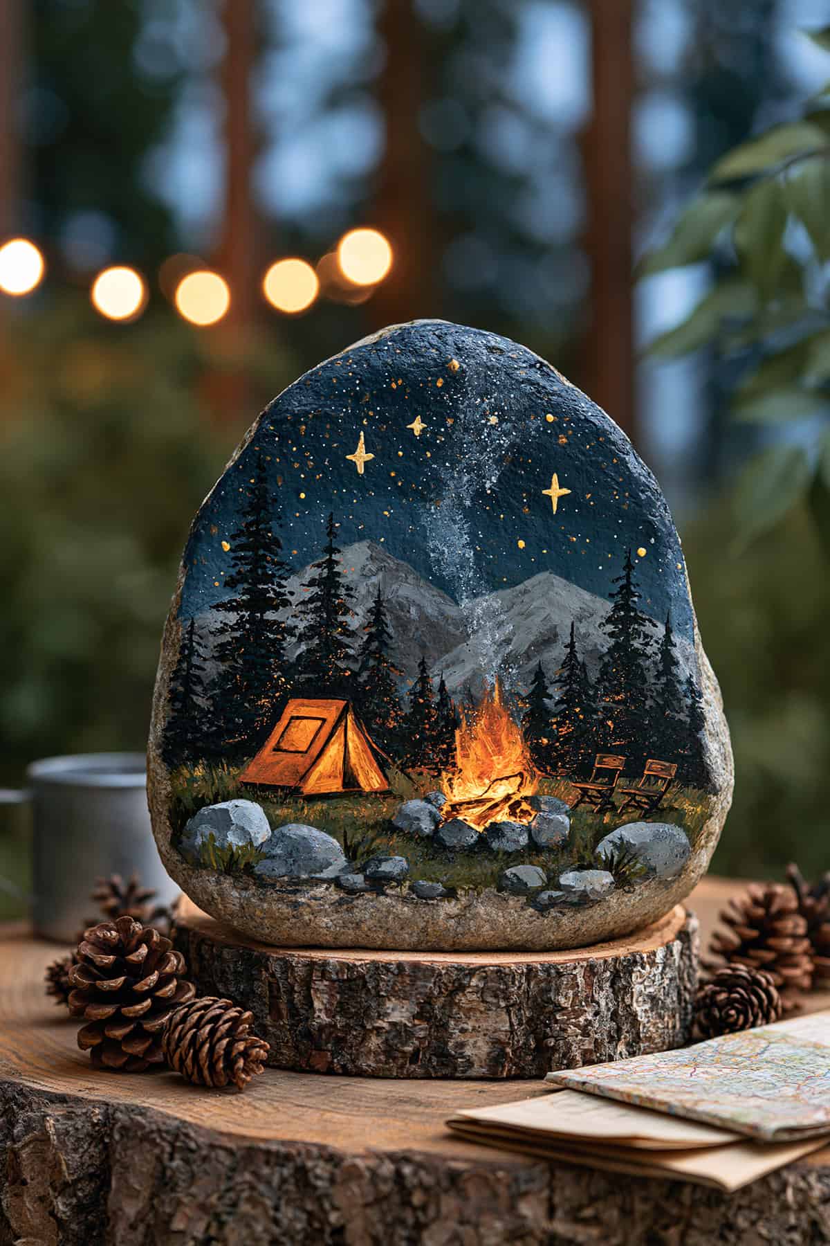 Camping Scene Rock