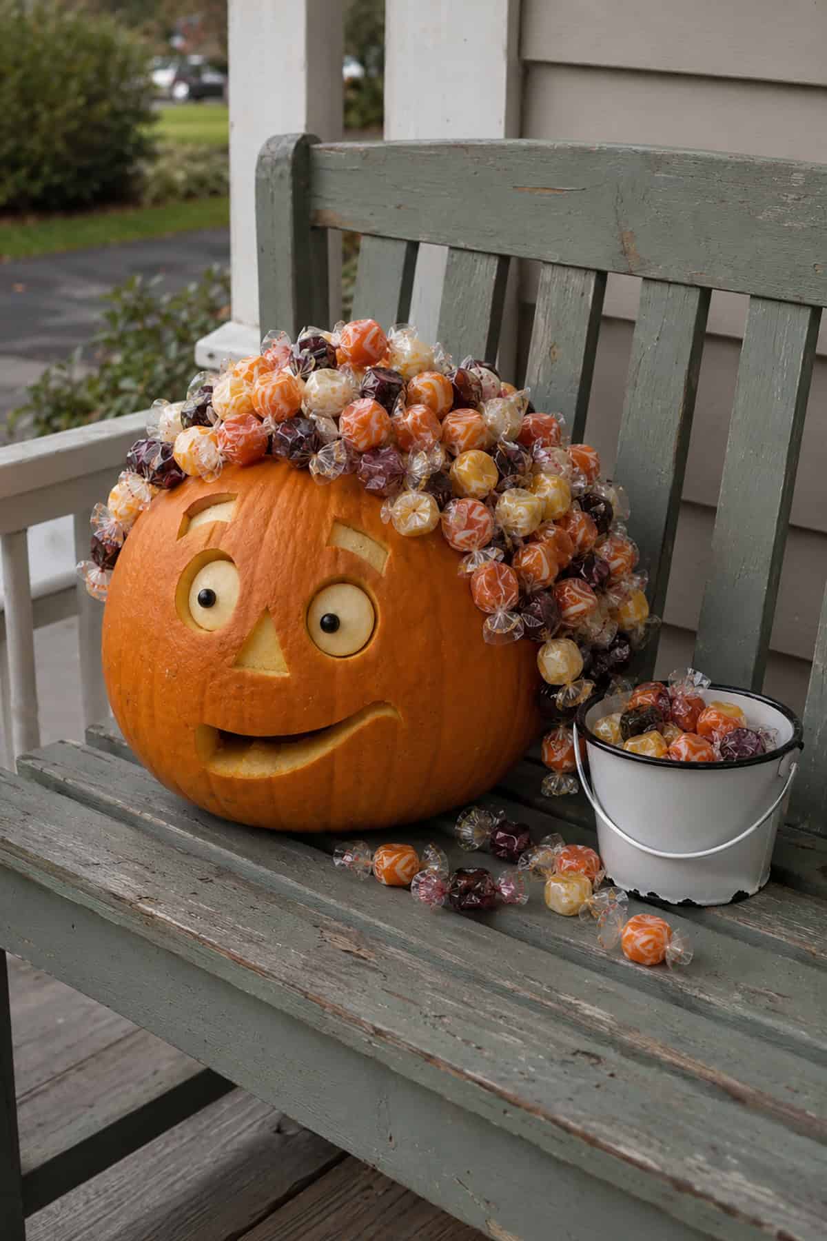 Candy Haired Pumpkin Carving