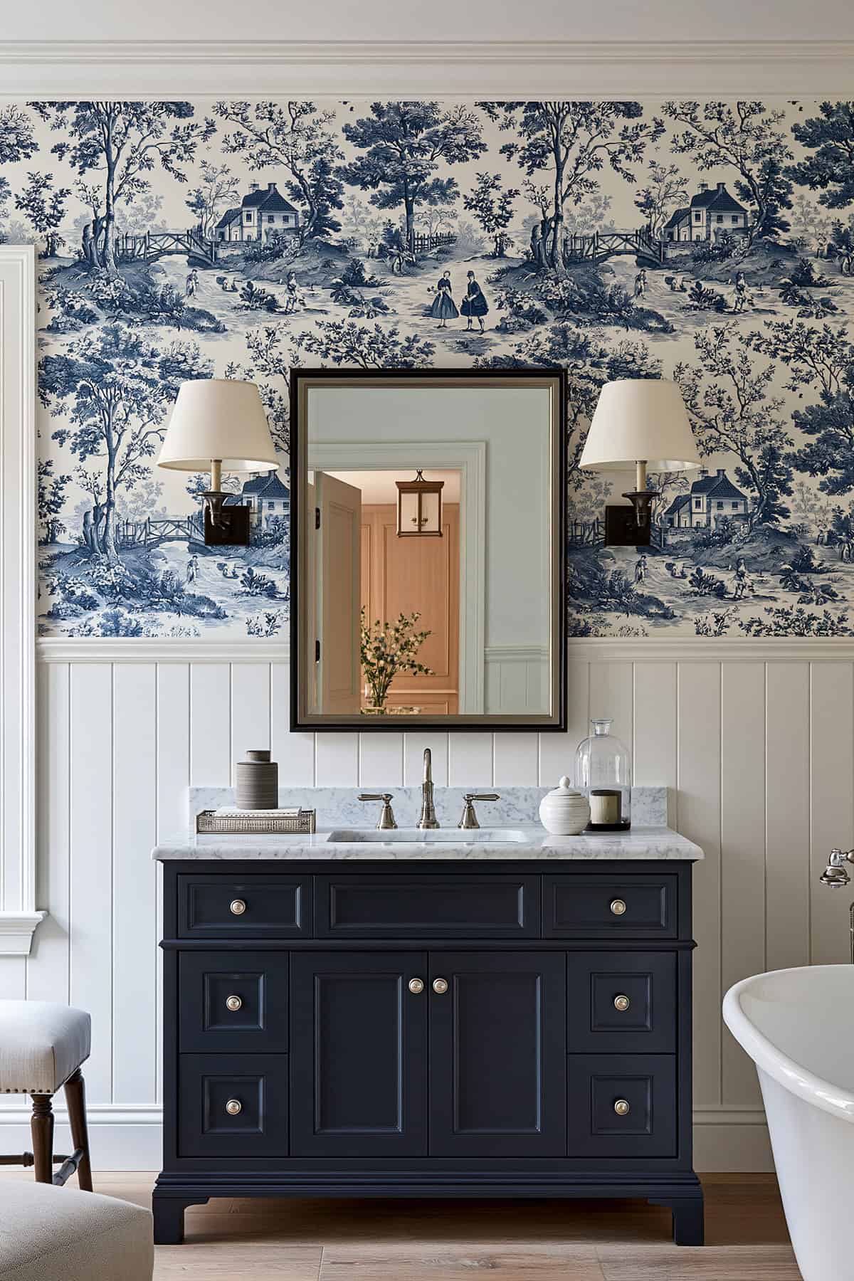Classic Toile Bathroom