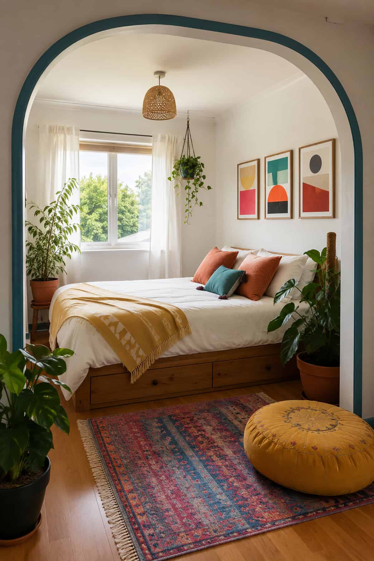 Colorful Indoor Garden Bedroom
