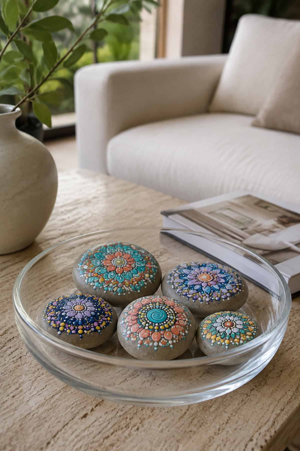 Colorful Mandala Stones