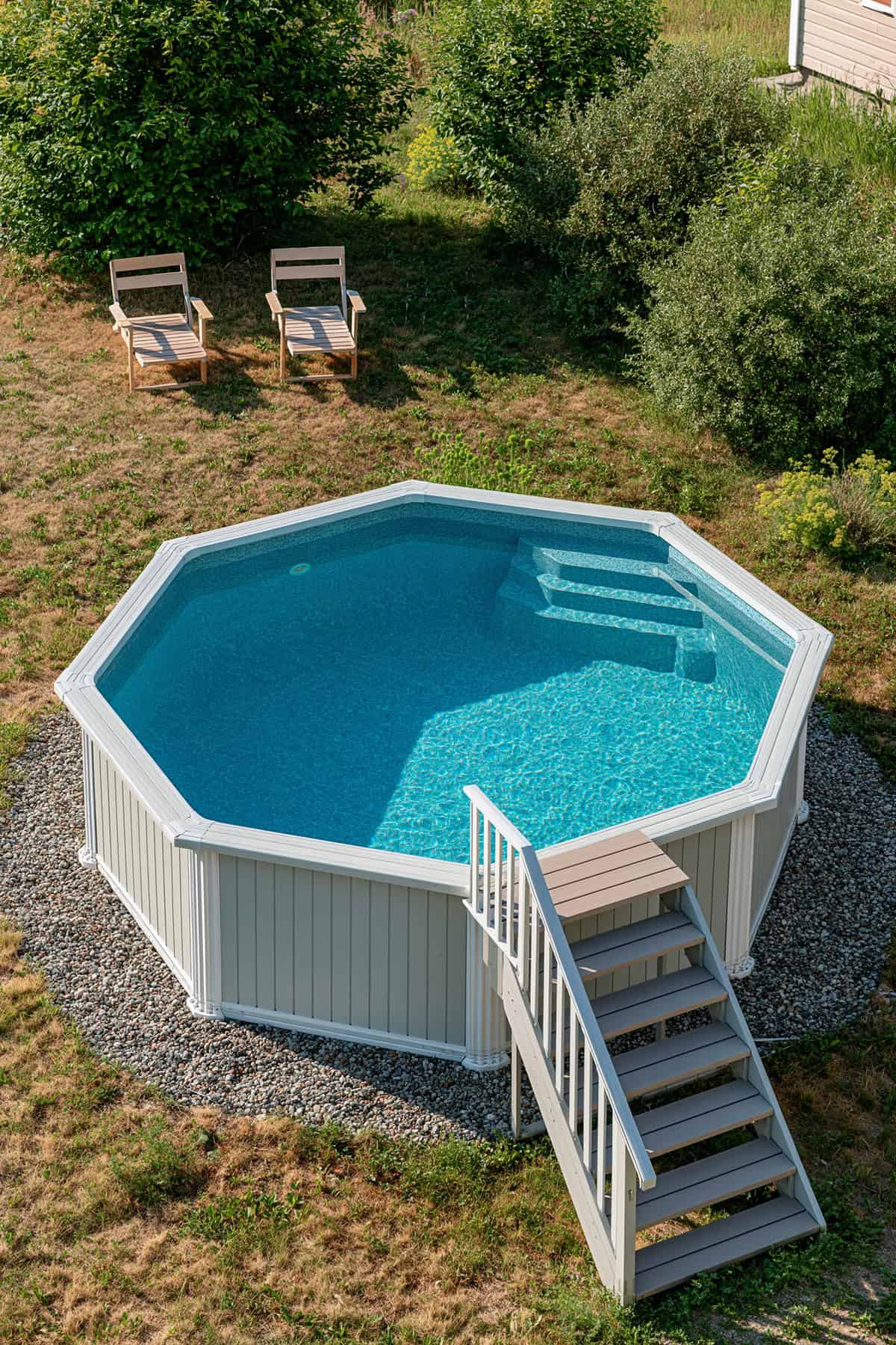 Freestanding Hexagonal Panel Pool