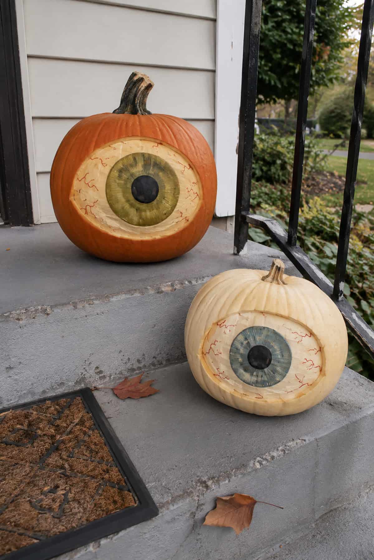 Giant Eyeball Pumpkin Carvings