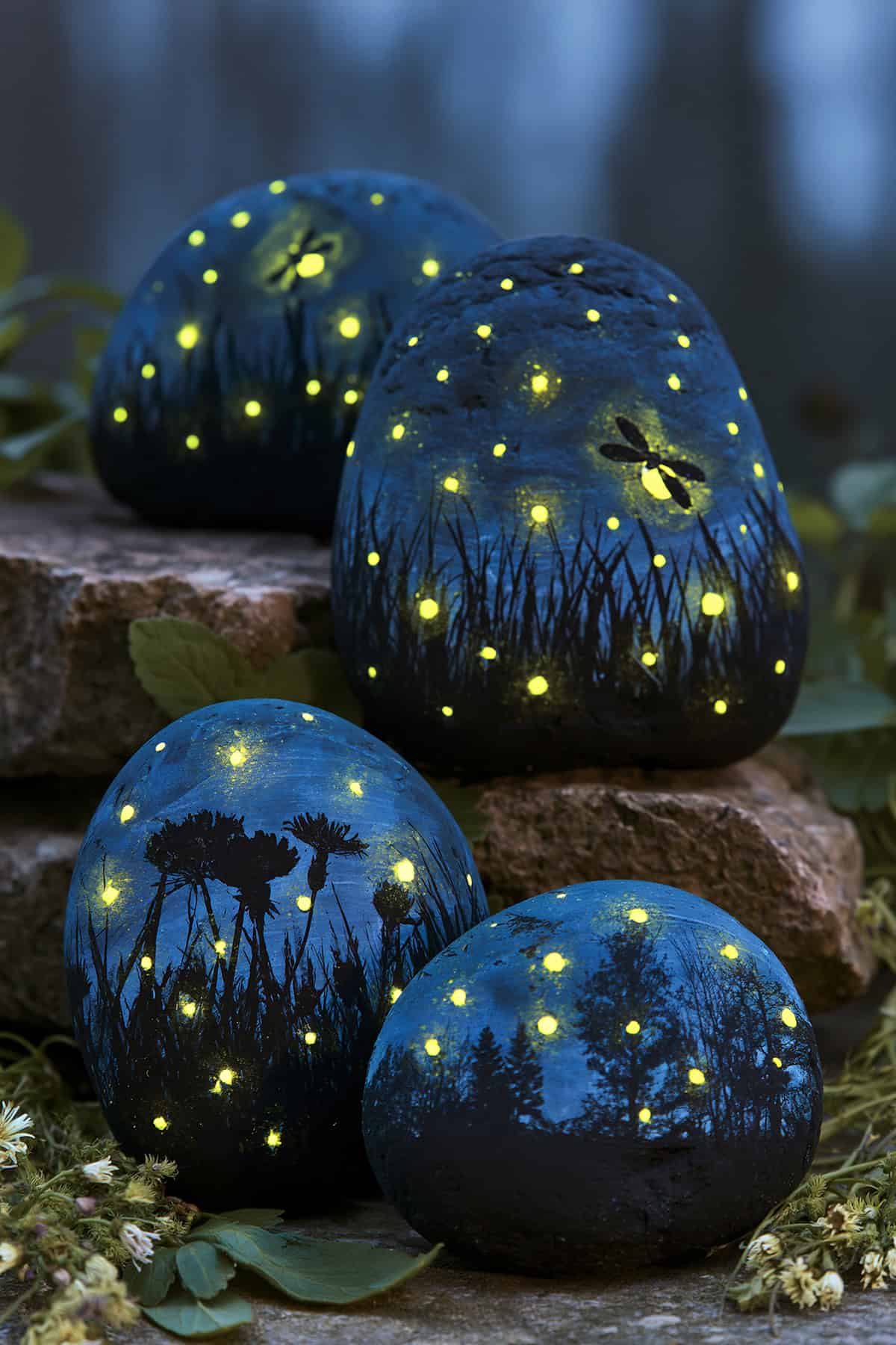 Glow in the Dark Firefly Rocks