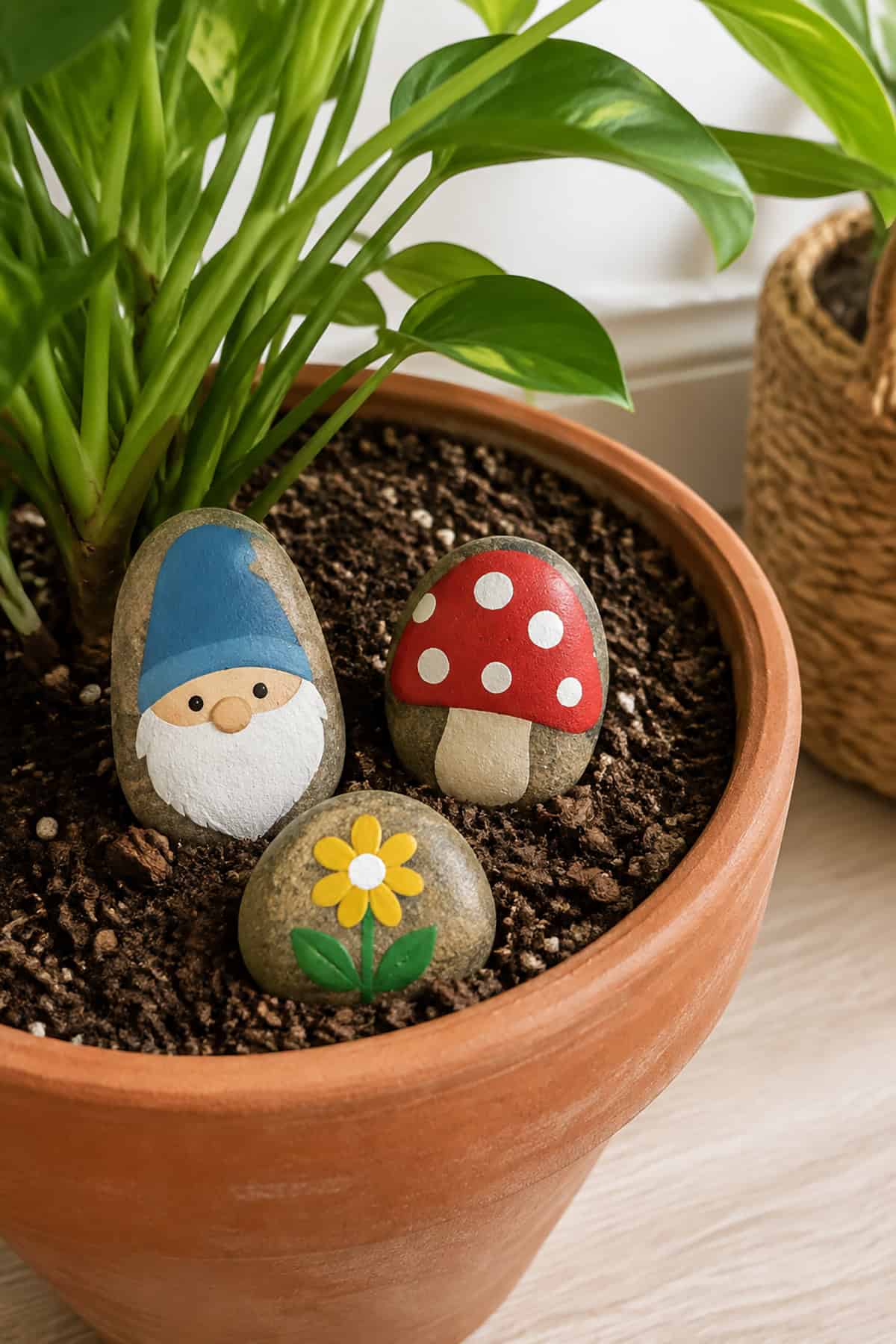 Gnome Planter Rock Decorations