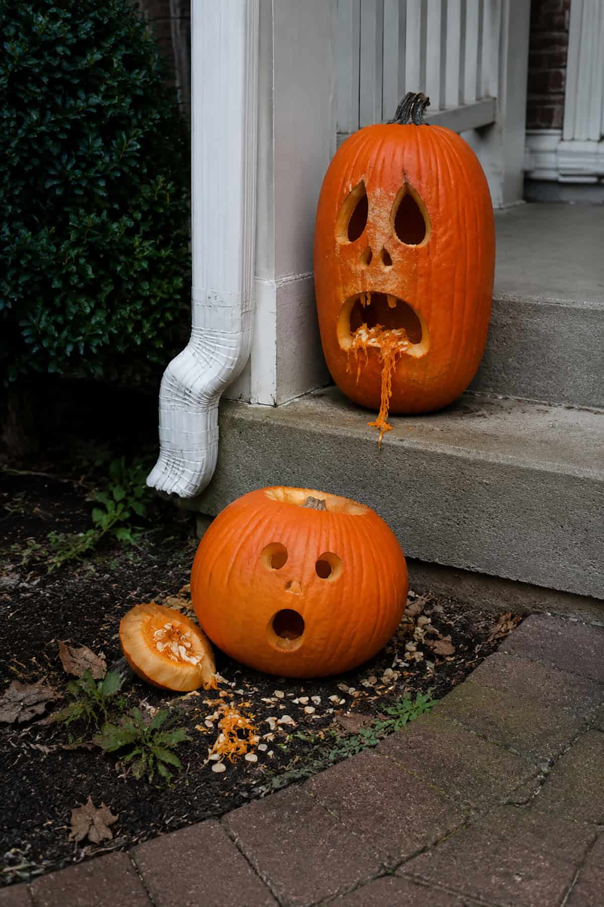 Messy Pumpkin Pulp Carving