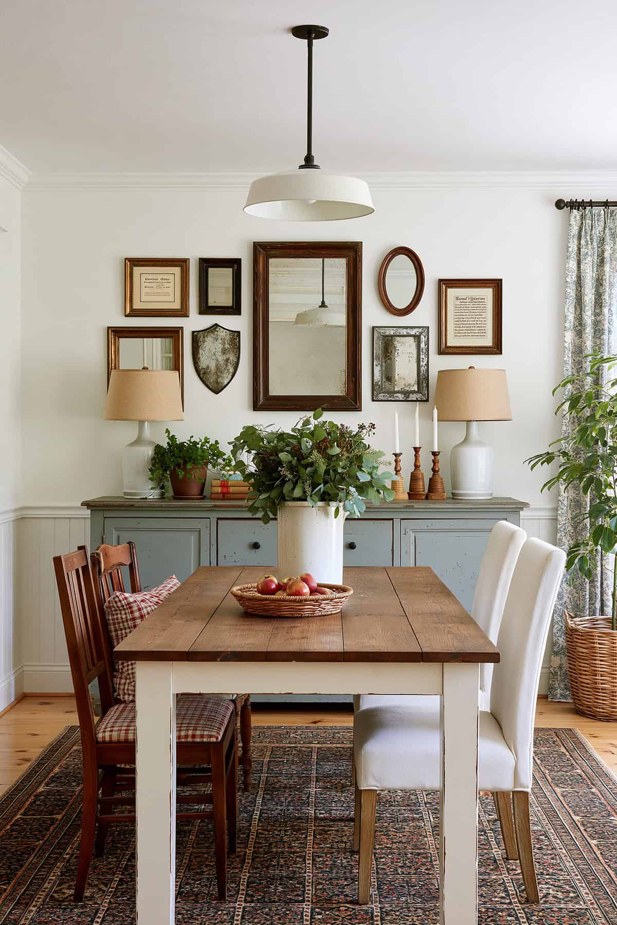Mirror Gallery Wall with Mixed Vintage Frames