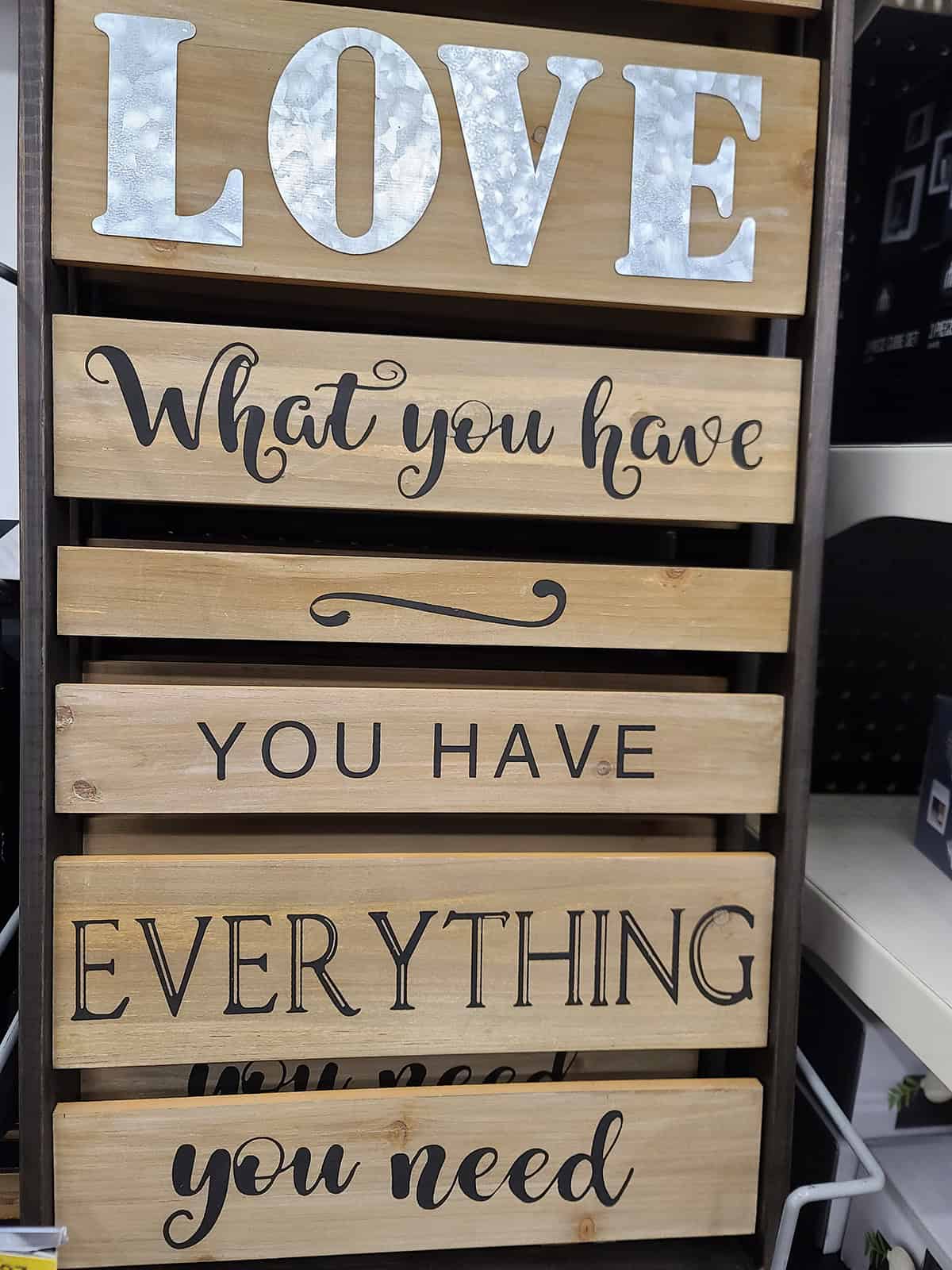 Mixed Lettering Wood Sign