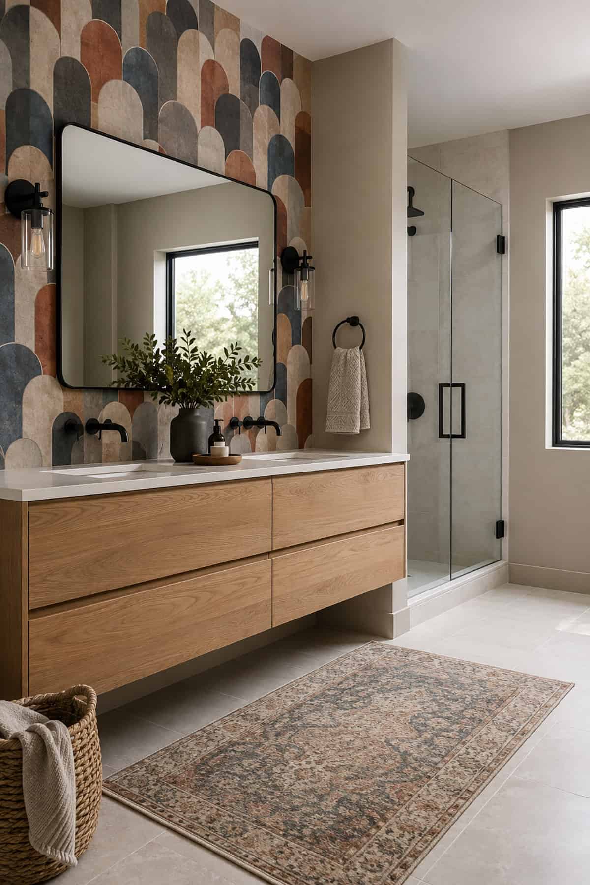 Modern Arch Pattern Bathroom