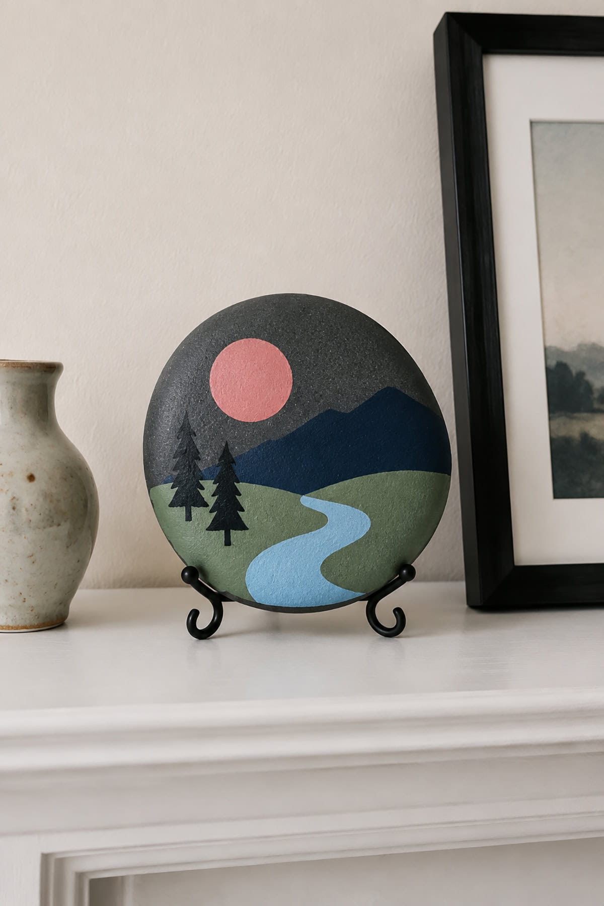 Modern Mountain Landscape Rock