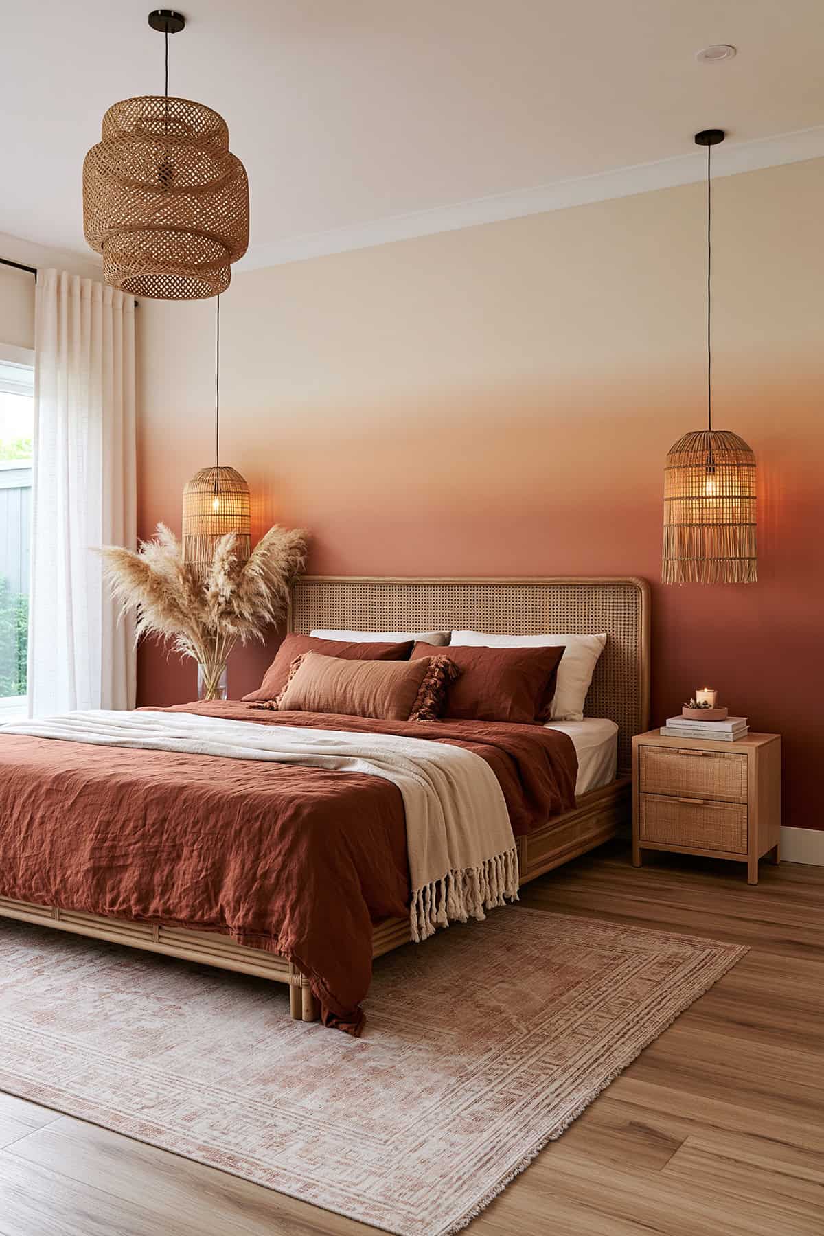 Ombre Sunset Accent Wall