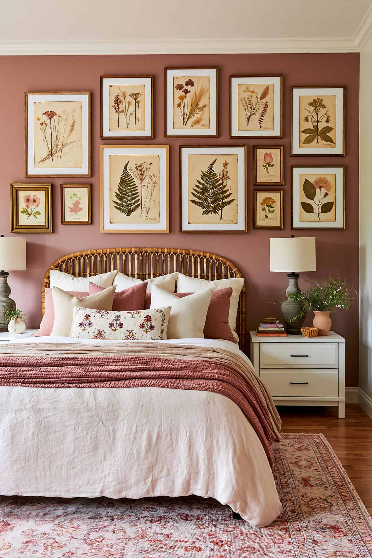 Pressed Flower Accent Wall
