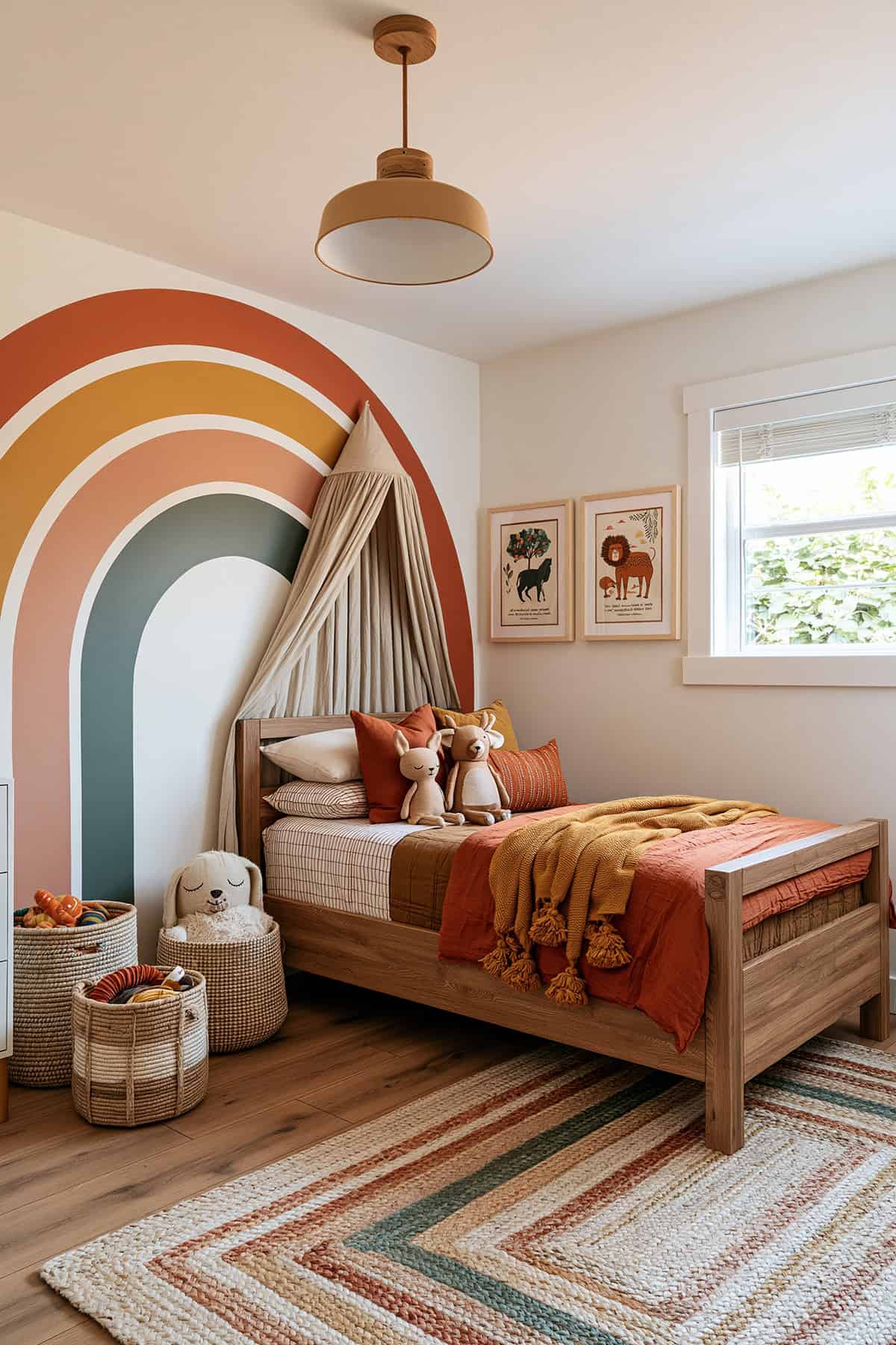 Rainbow Clay Stripe Wall