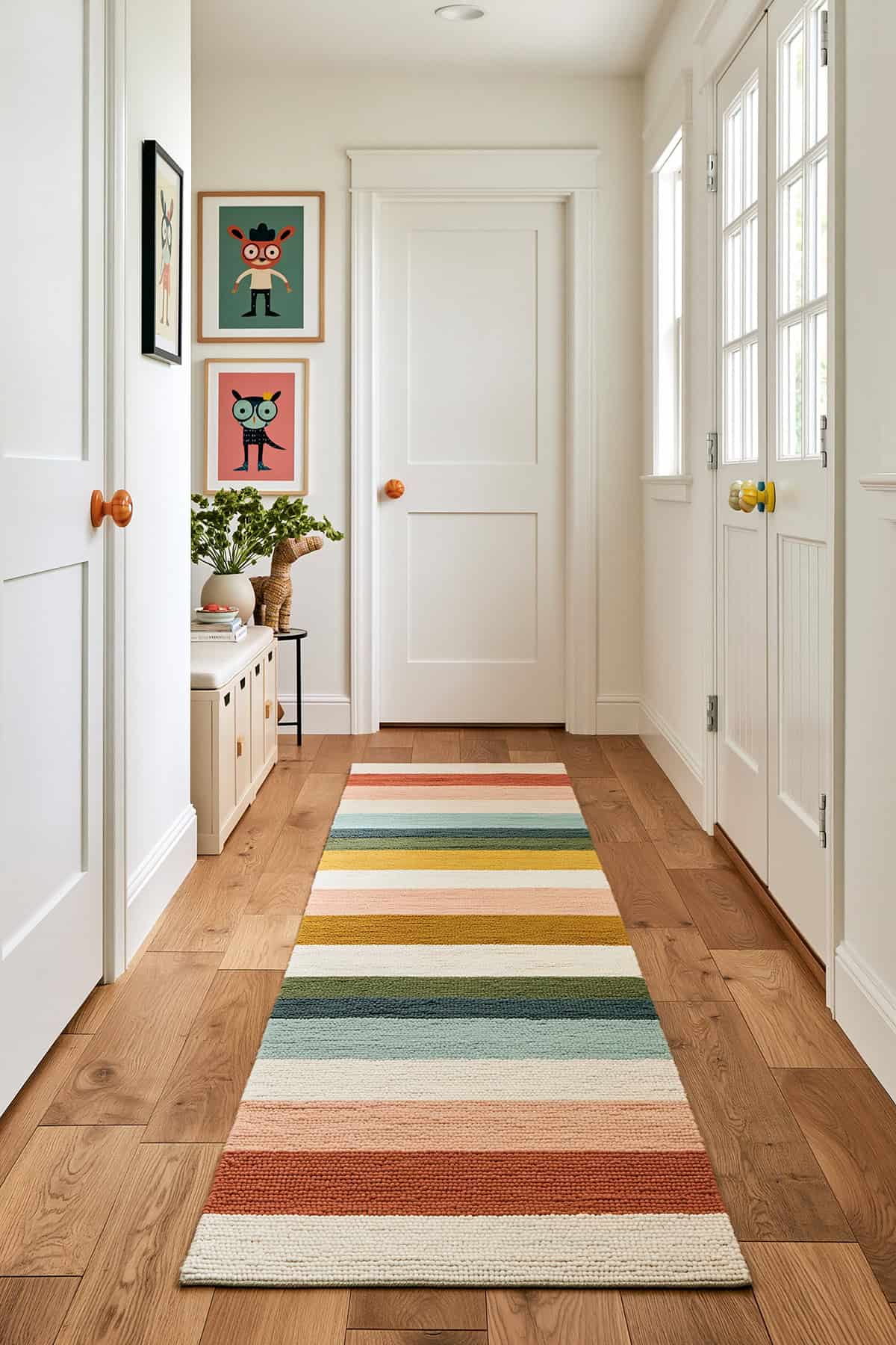 Rainbow Runner for a Family Friendly Hallway