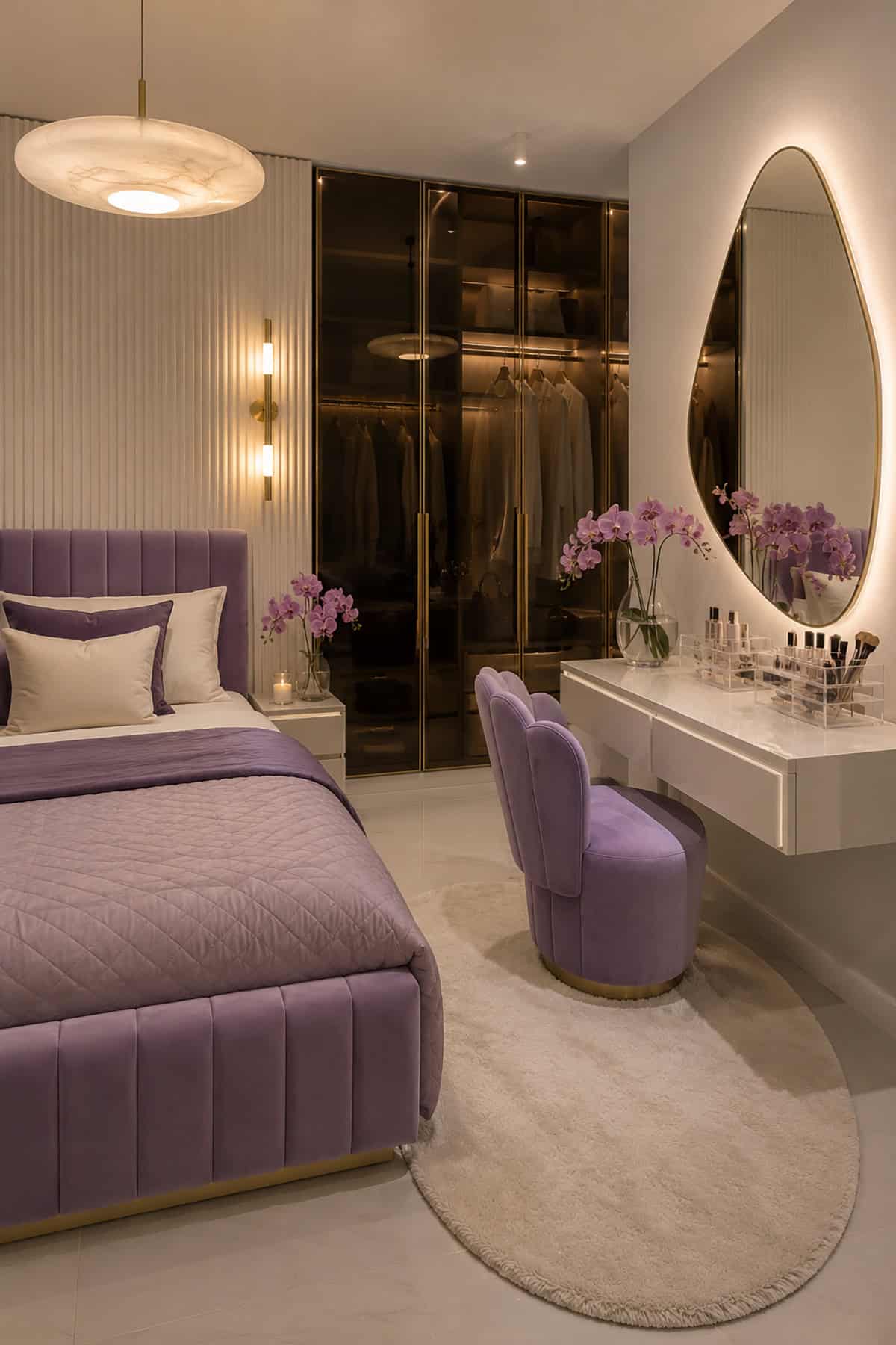 Soft Lavender Bedroom