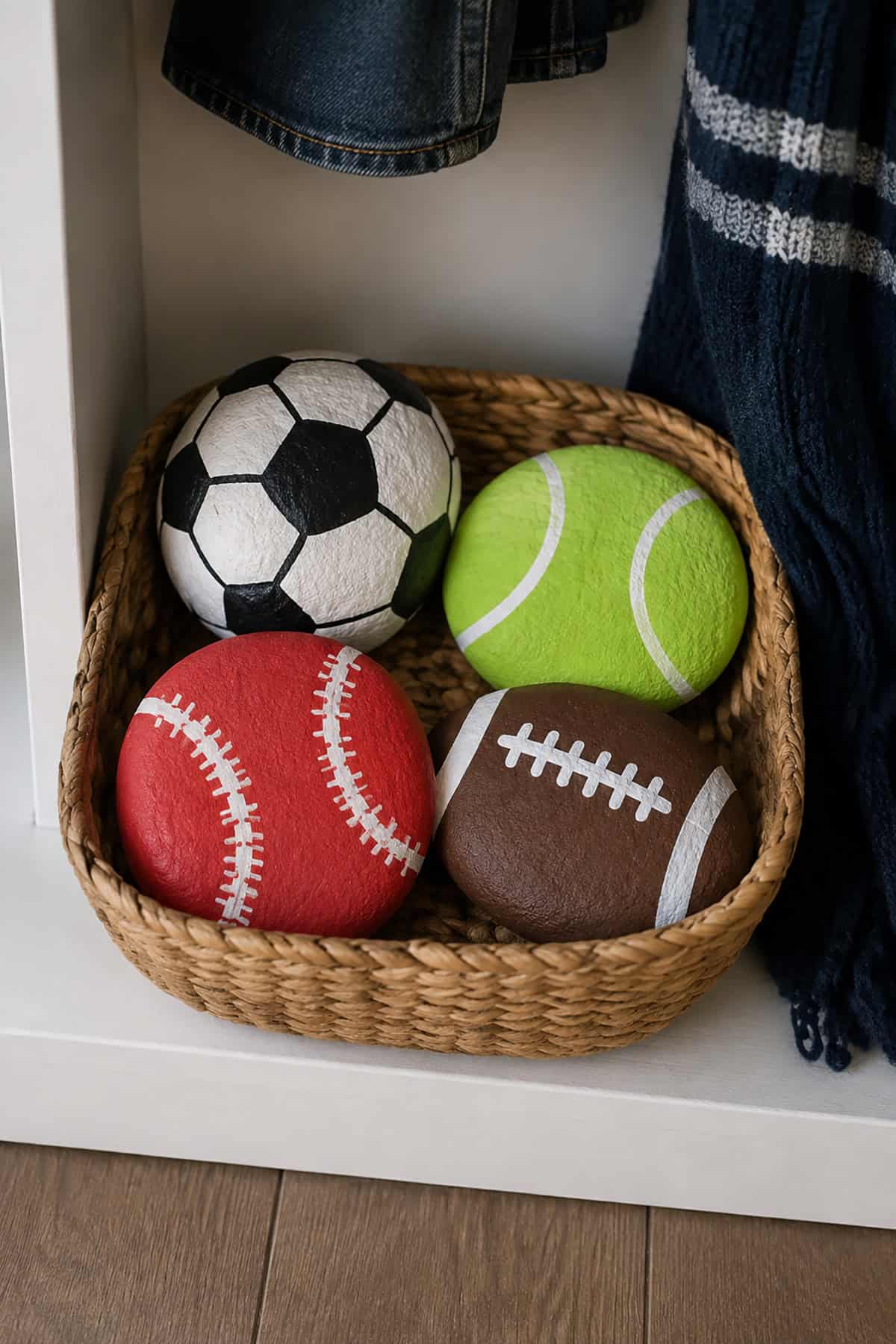 Sports Ball Painted Rocks