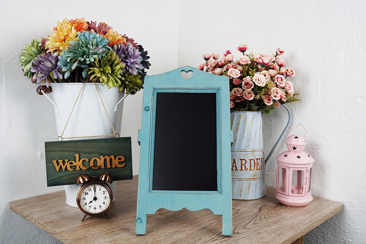 Tabletop Chalkboard Wood Sign