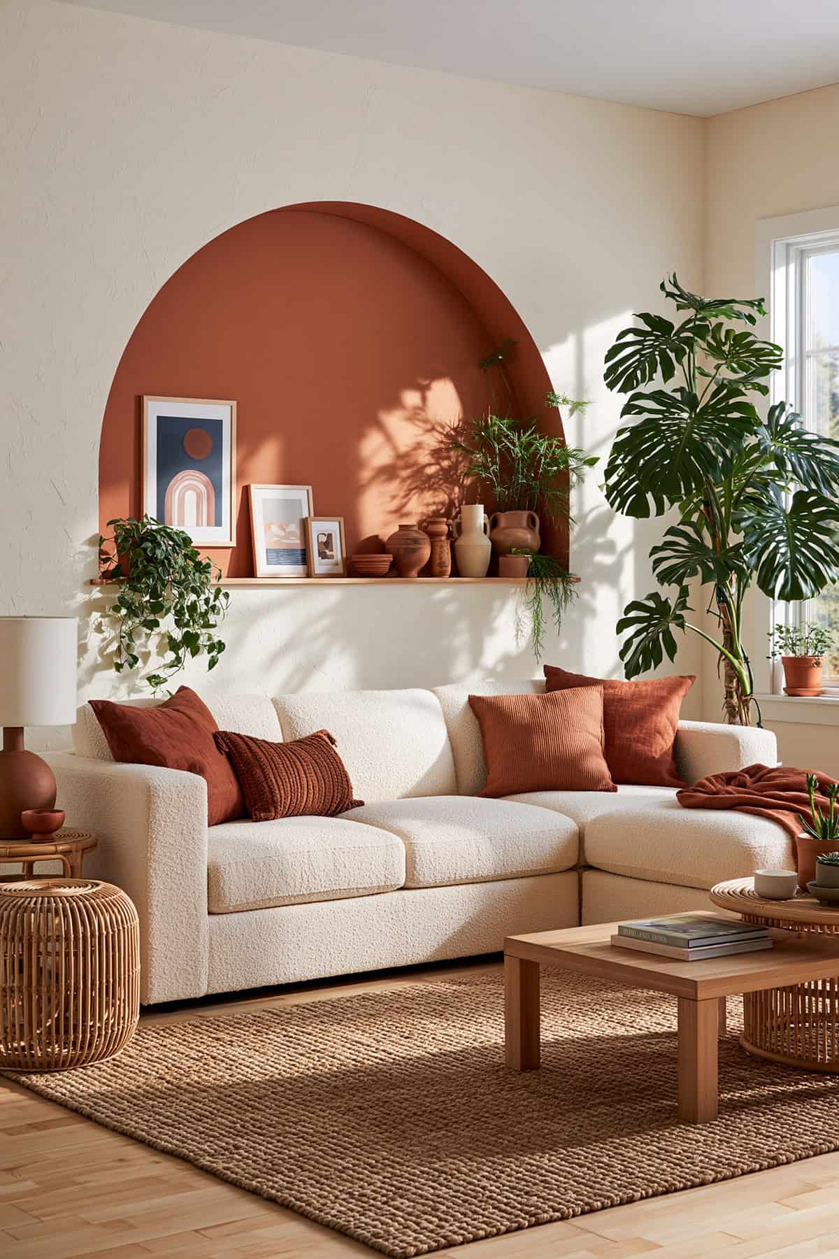 Terracotta Painted Arch