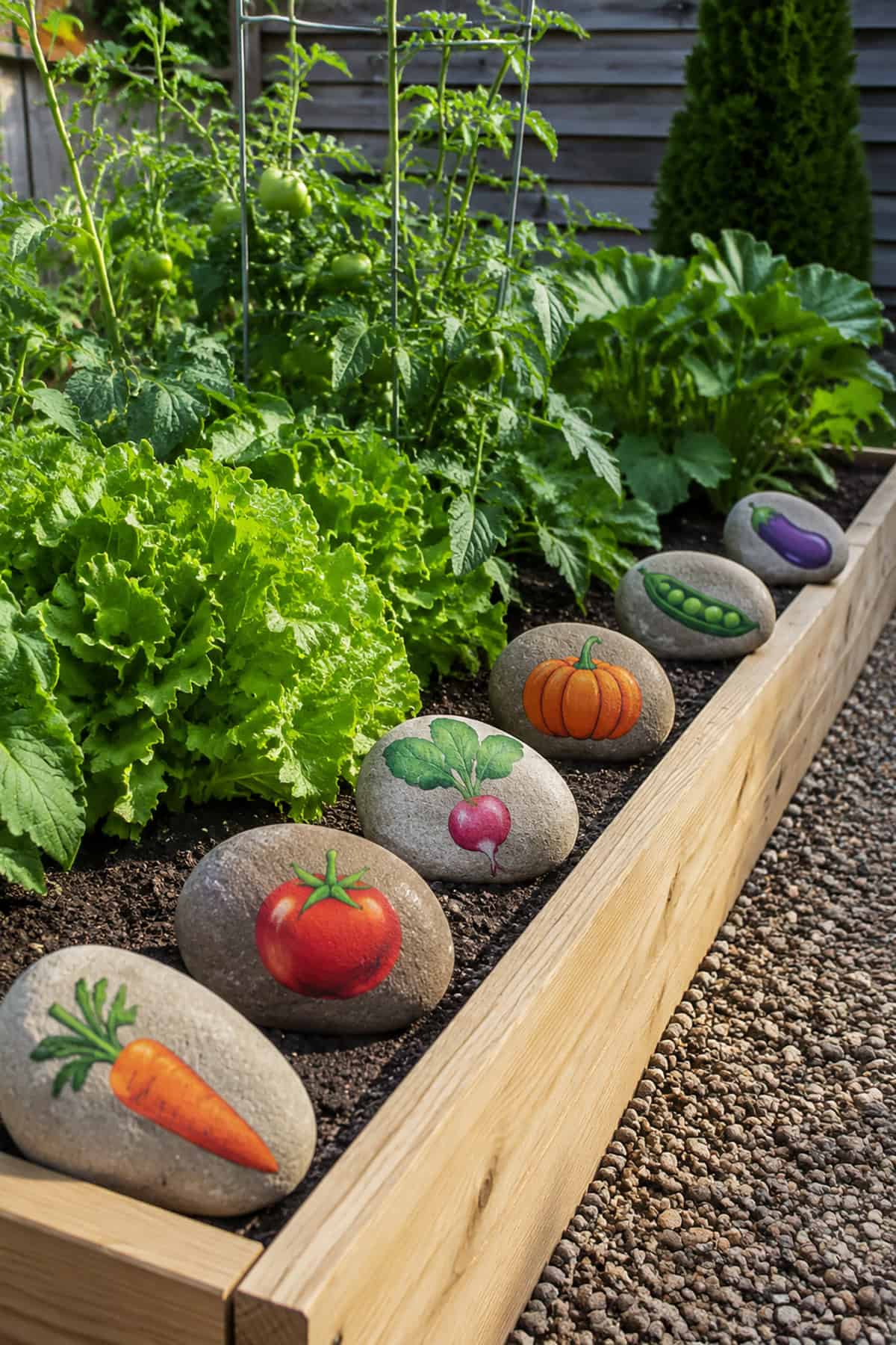 Vegetable Garden Marker Rocks
