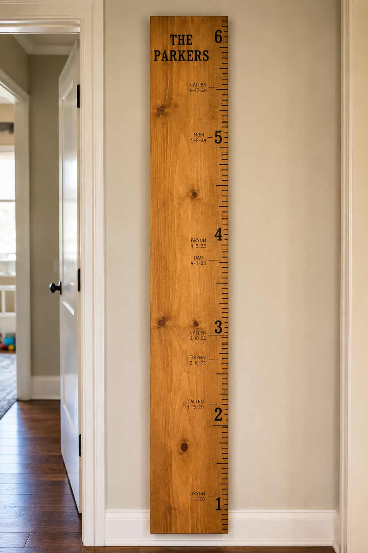 Wooden Growth Chart Sign