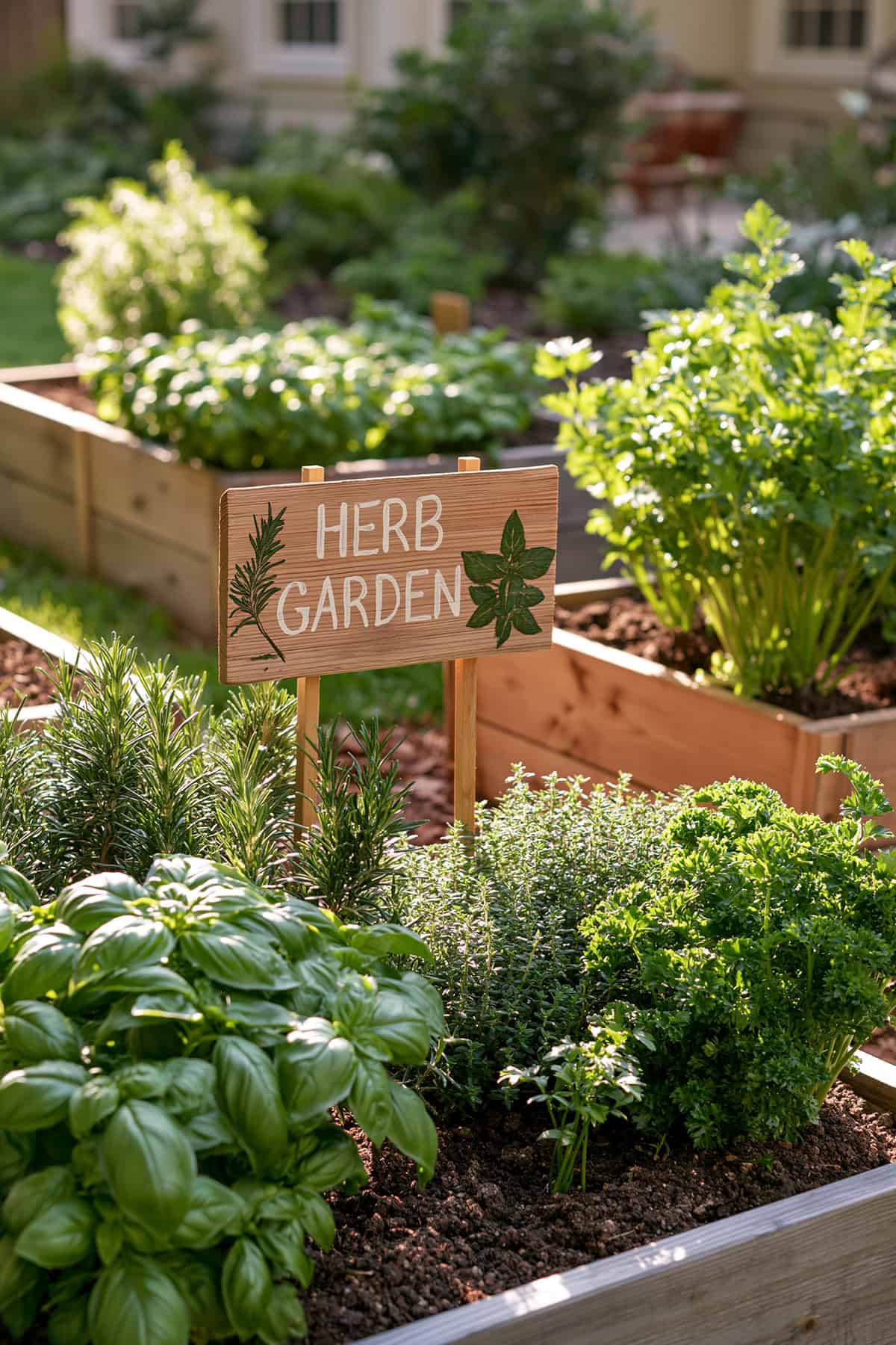 Wooden Herb Garden Sign