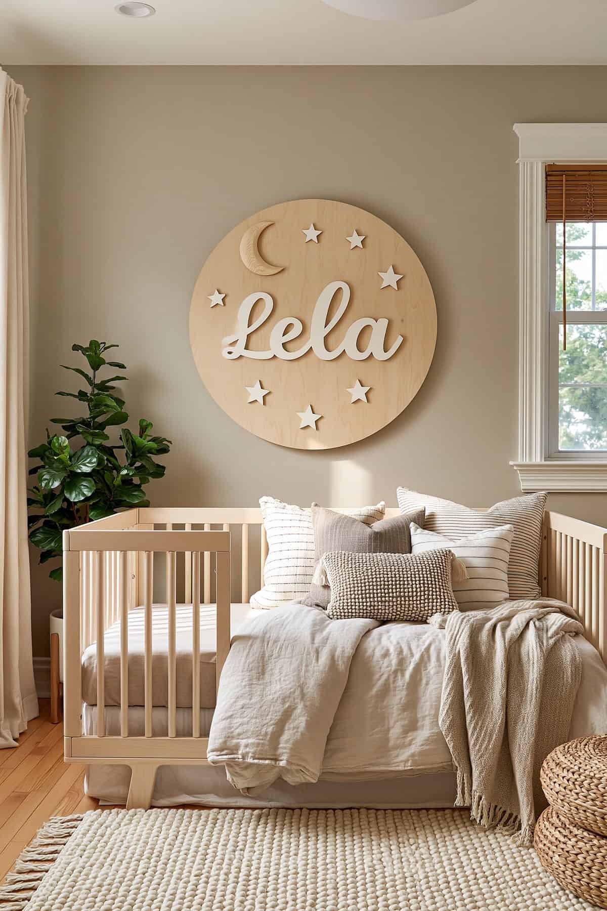 Wooden Nursery Name Sign