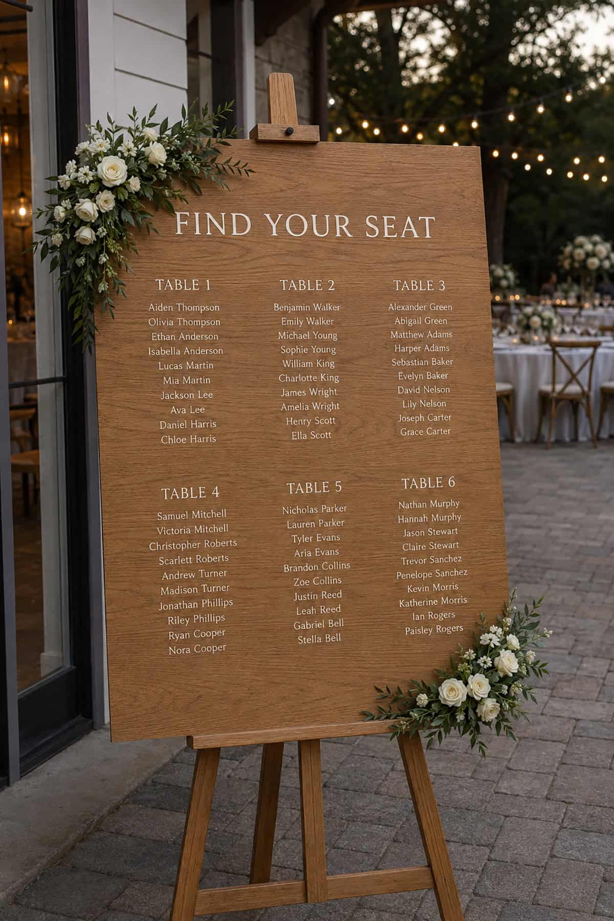 Wooden Wedding Seating Sign