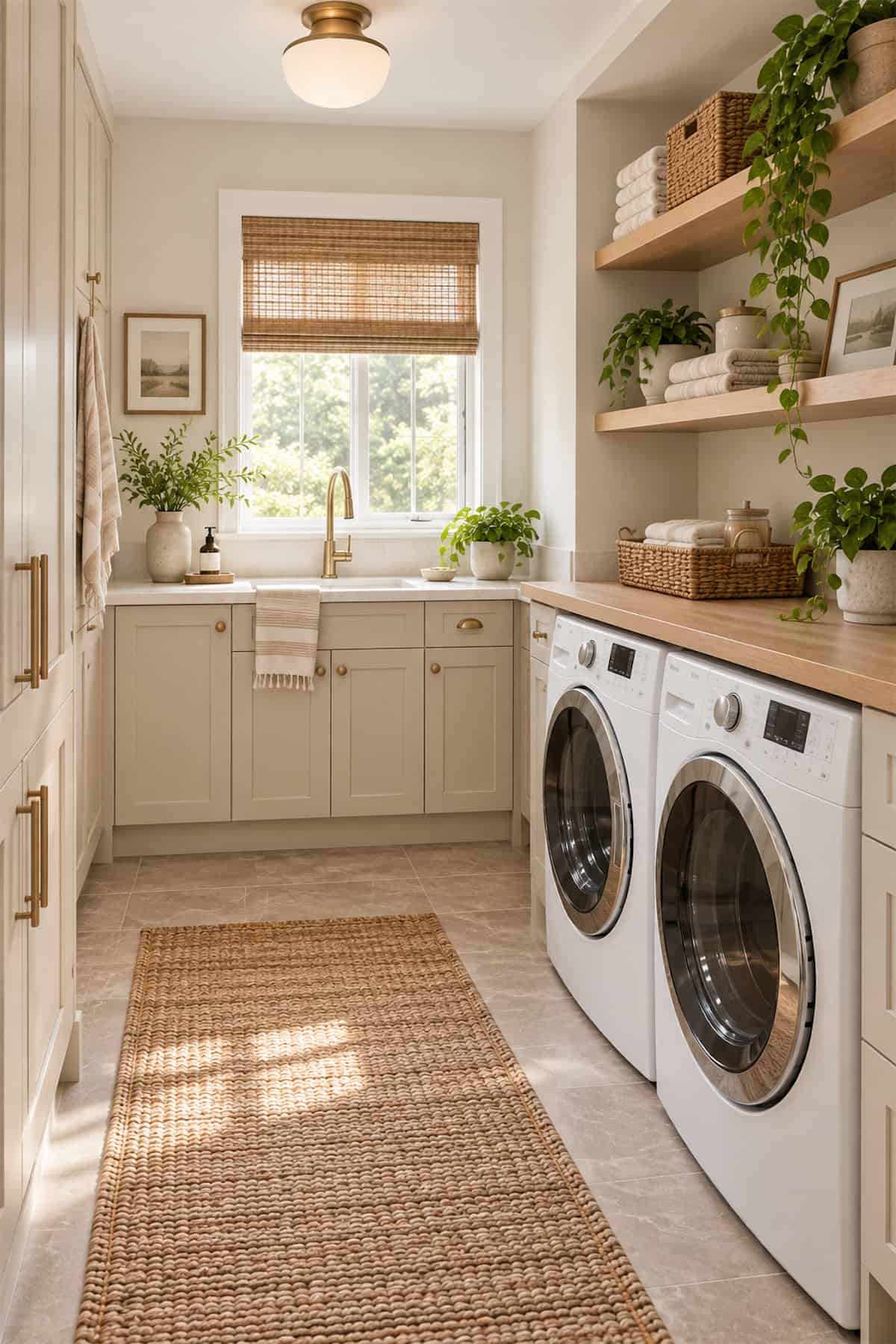 Galley-Style Laundry Closet Storage