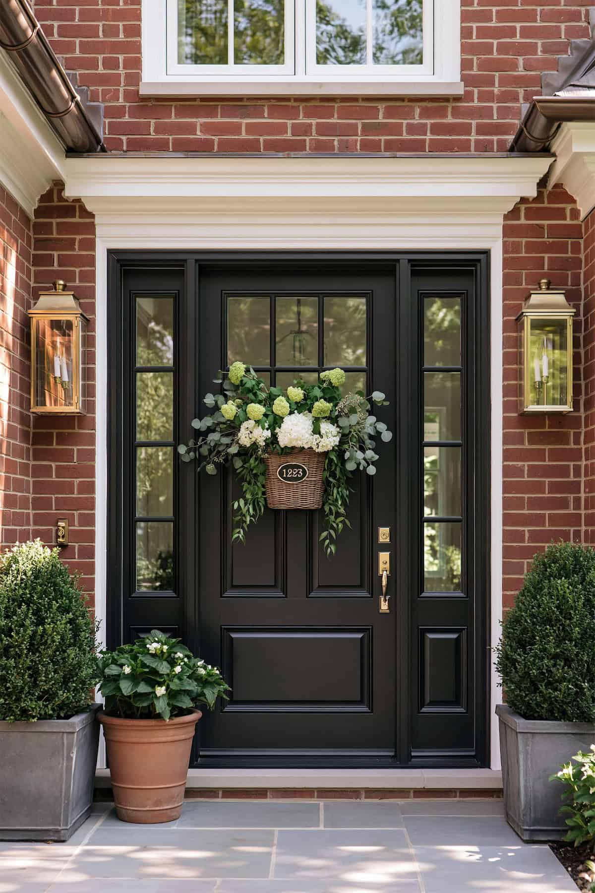 House Numbers on a Door Basket