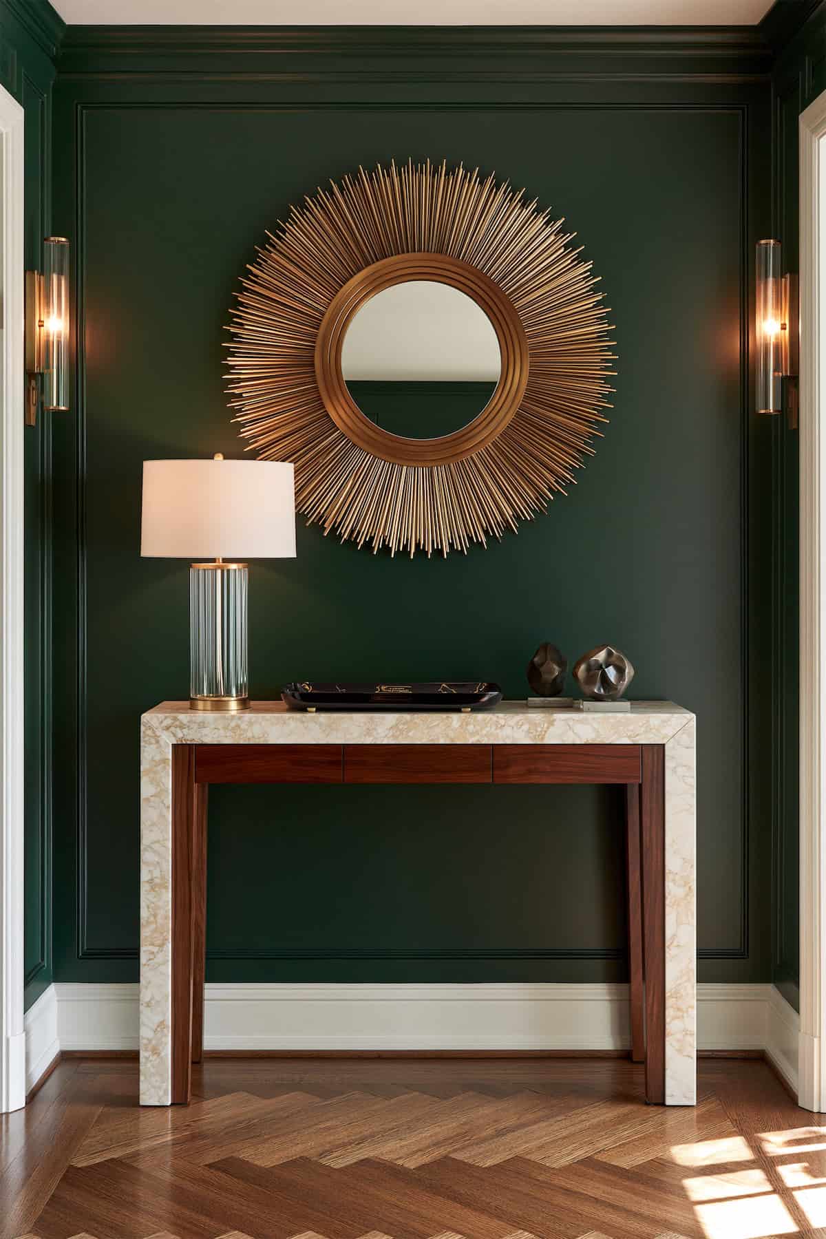 Sunburst Mirror for a Jewel-Tone Entry