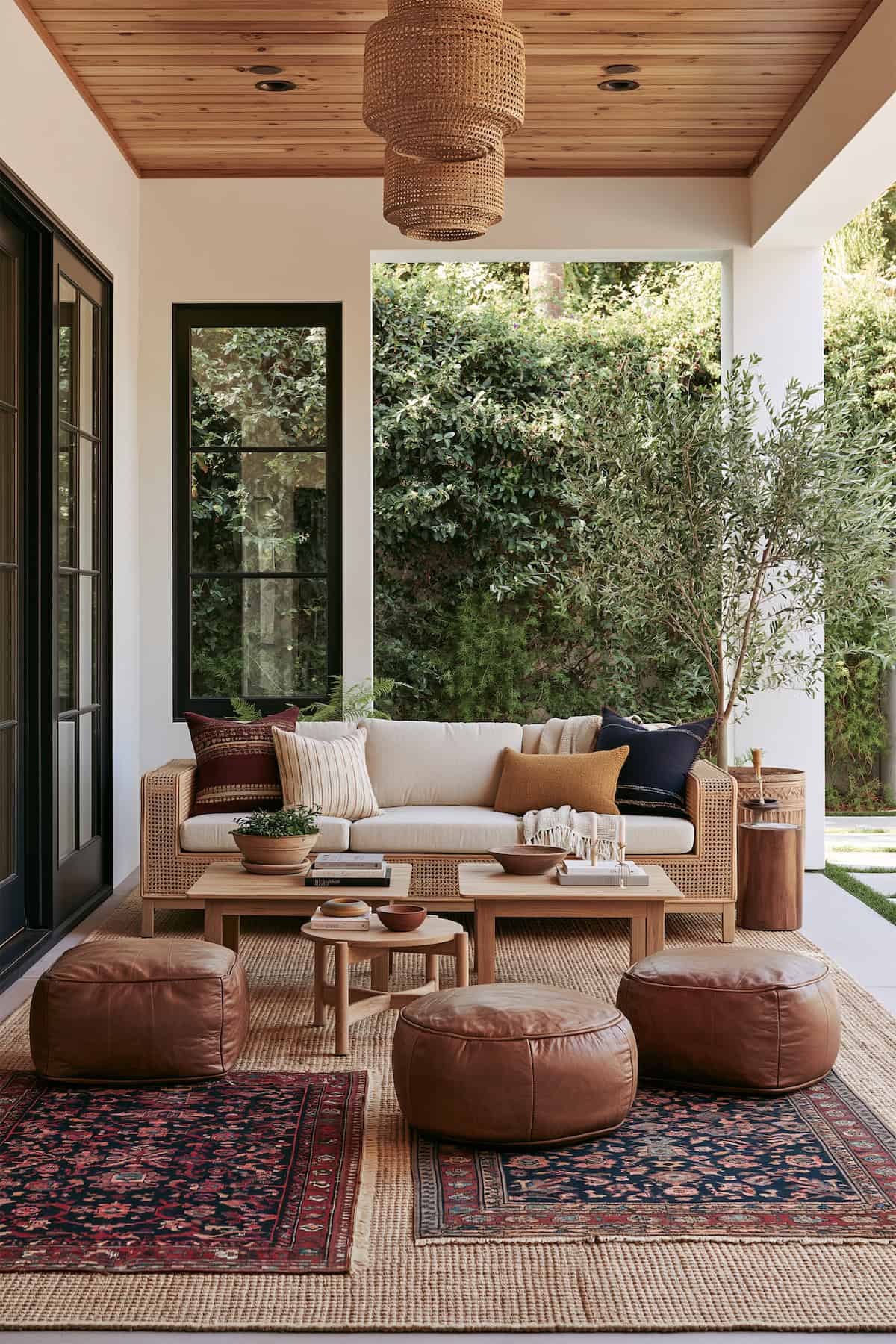Faded Rugs Over Natural Jute