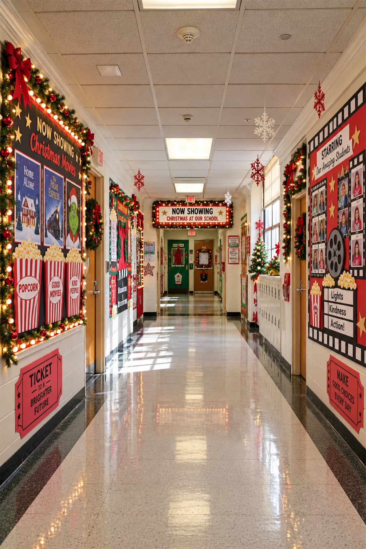 Christmas Movie Hallway Marquee
