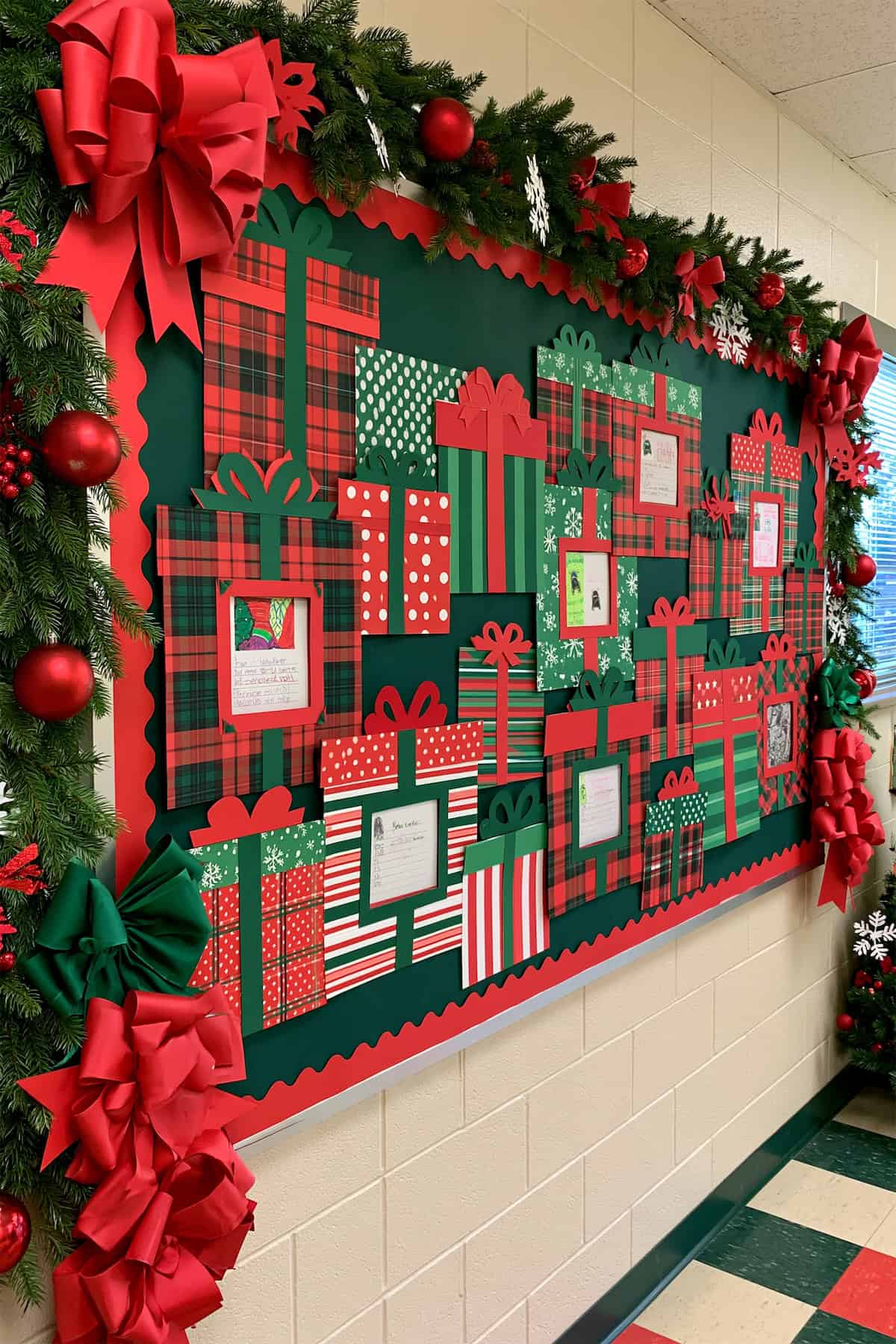 Gift-Wrapped Christmas Classwork Board