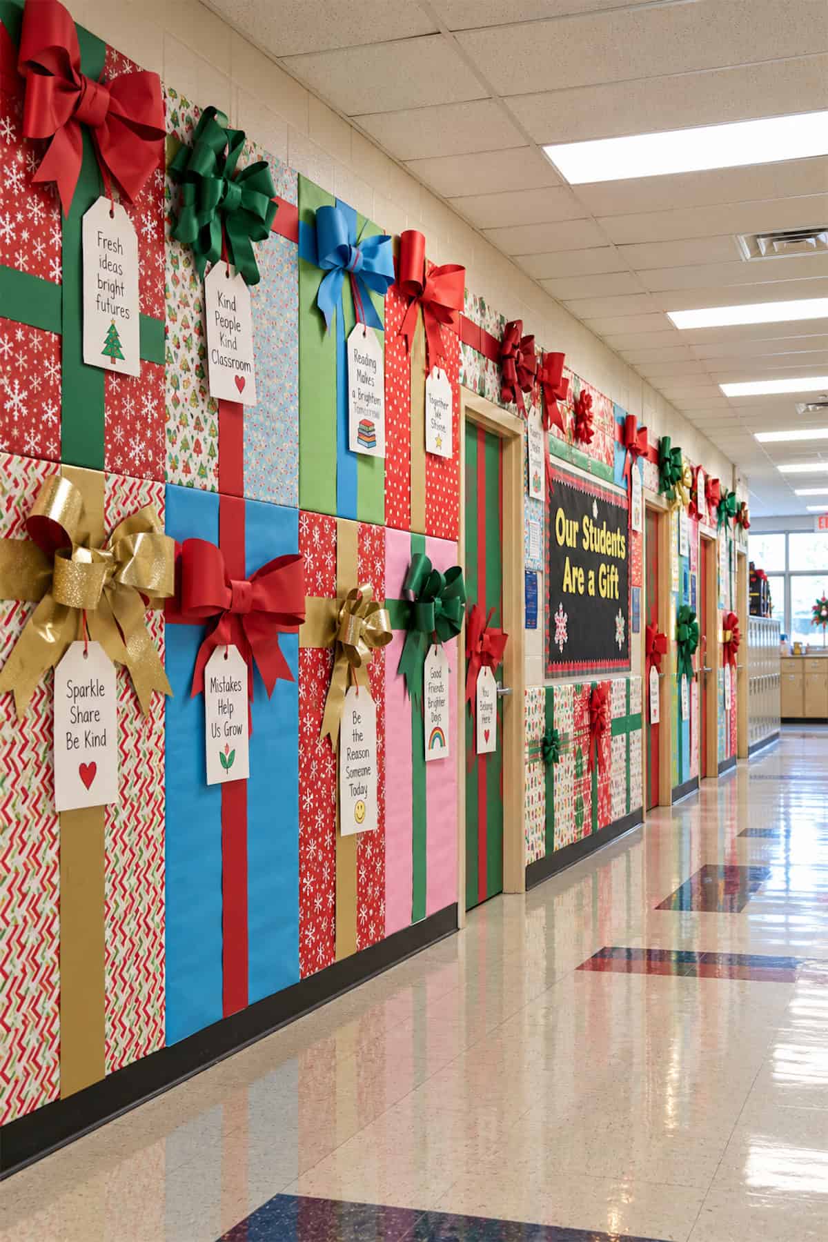 A Hallway of Christmas Presents