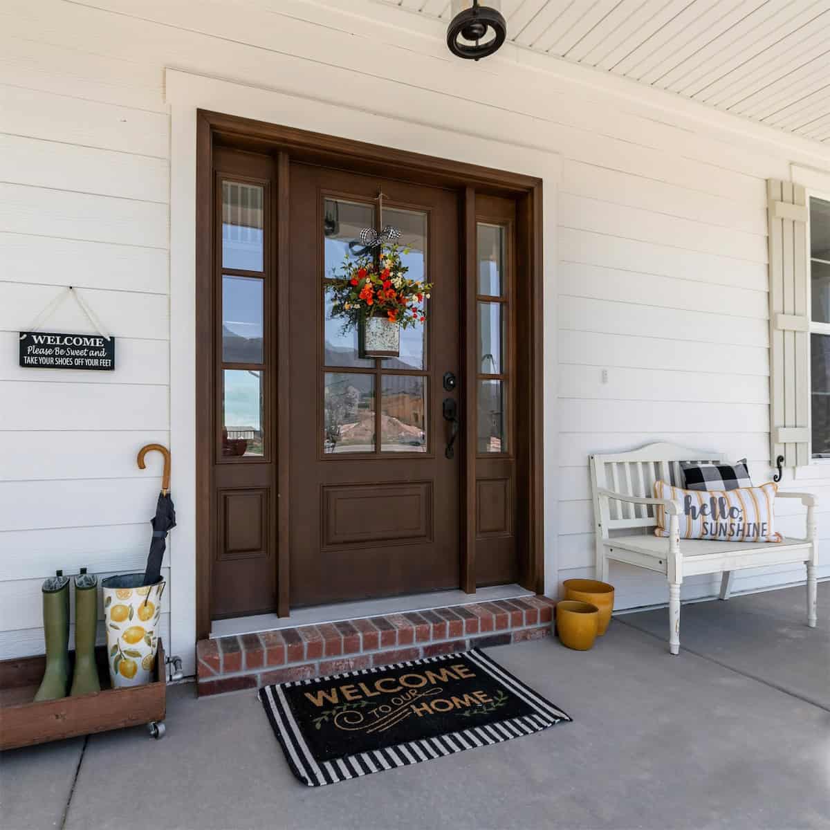 Bold Color in a Small Door Basket