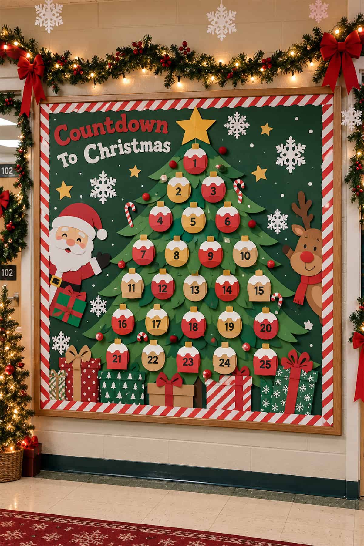 Christmas Countdown Tree Board