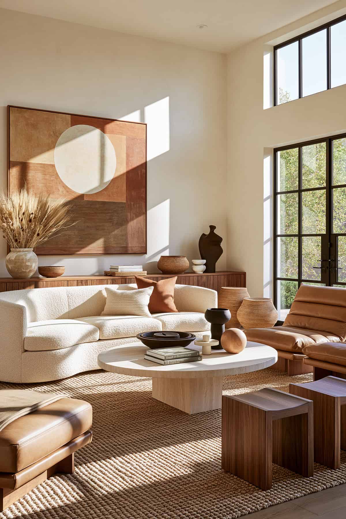 Desert Inspired Living Room in Sand Tones