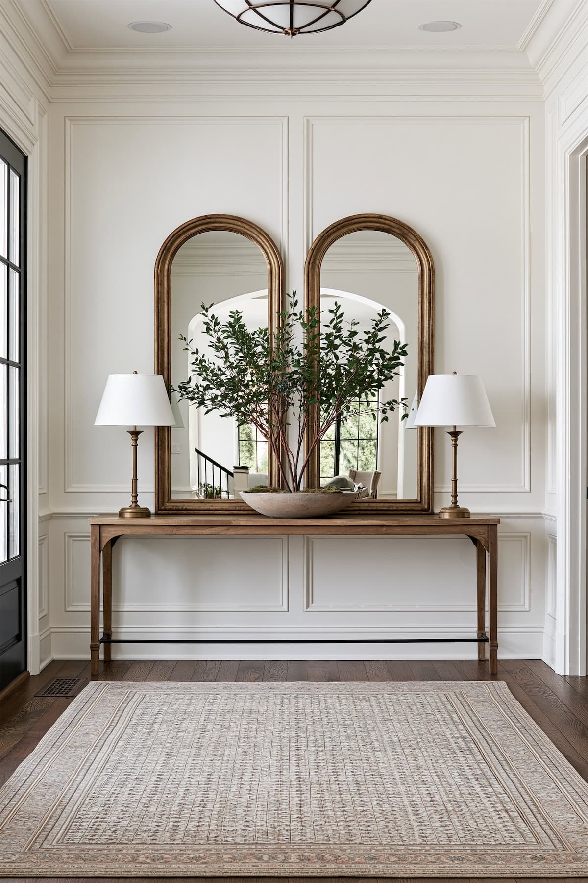 Twin Arched Entryway Mirrors