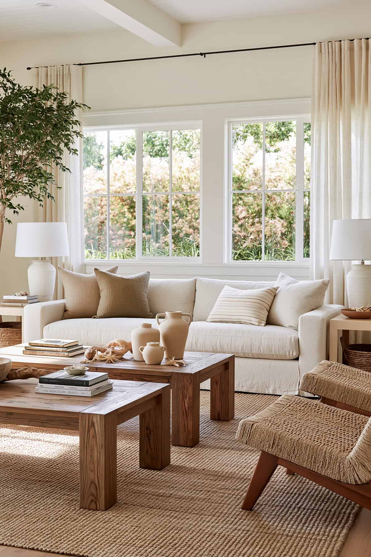 Earthy Coastal Living Room