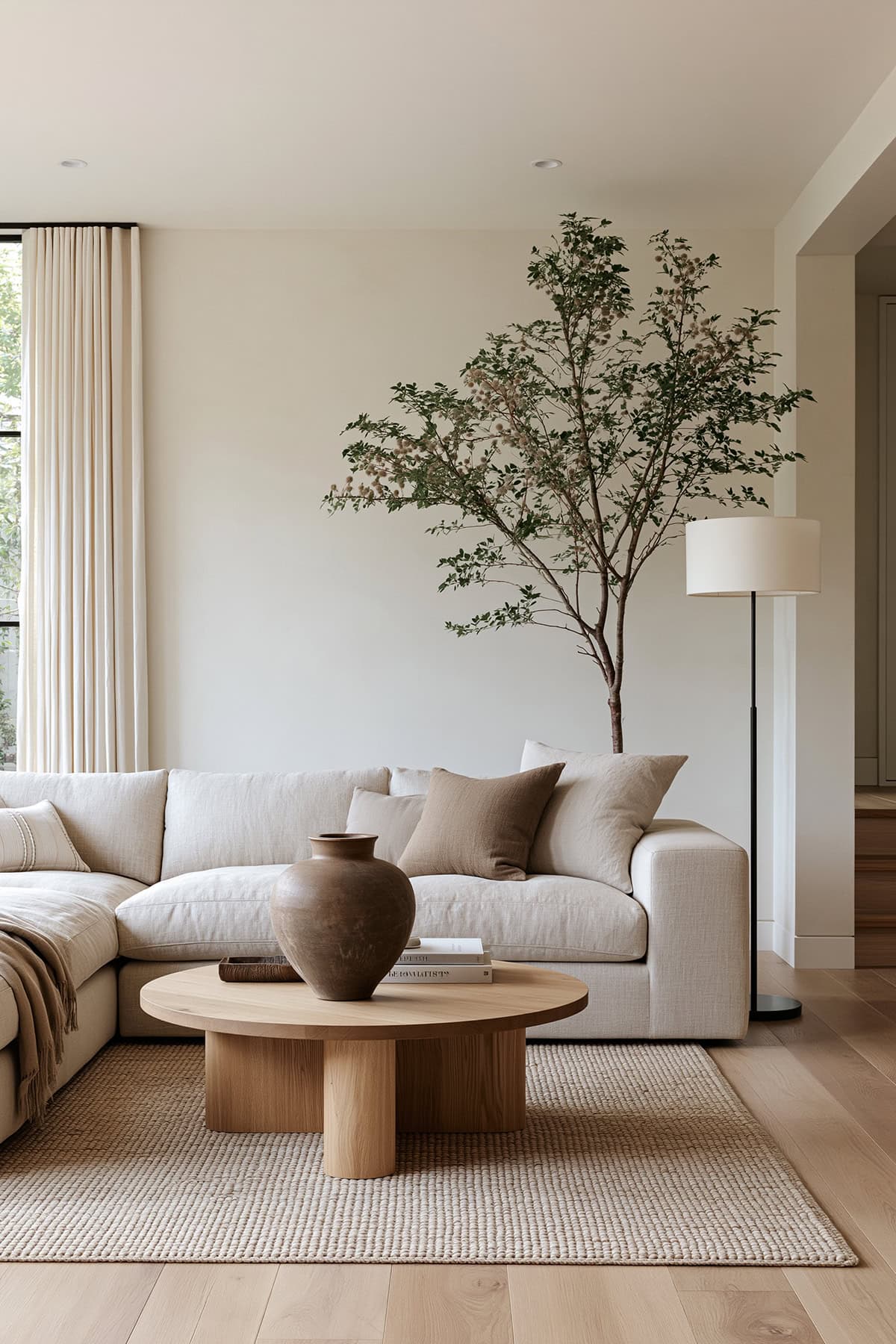 Earthy Minimalist Living Room