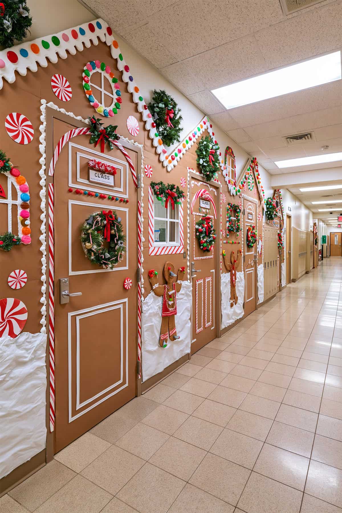 Gingerbread Christmas Classroom Doors