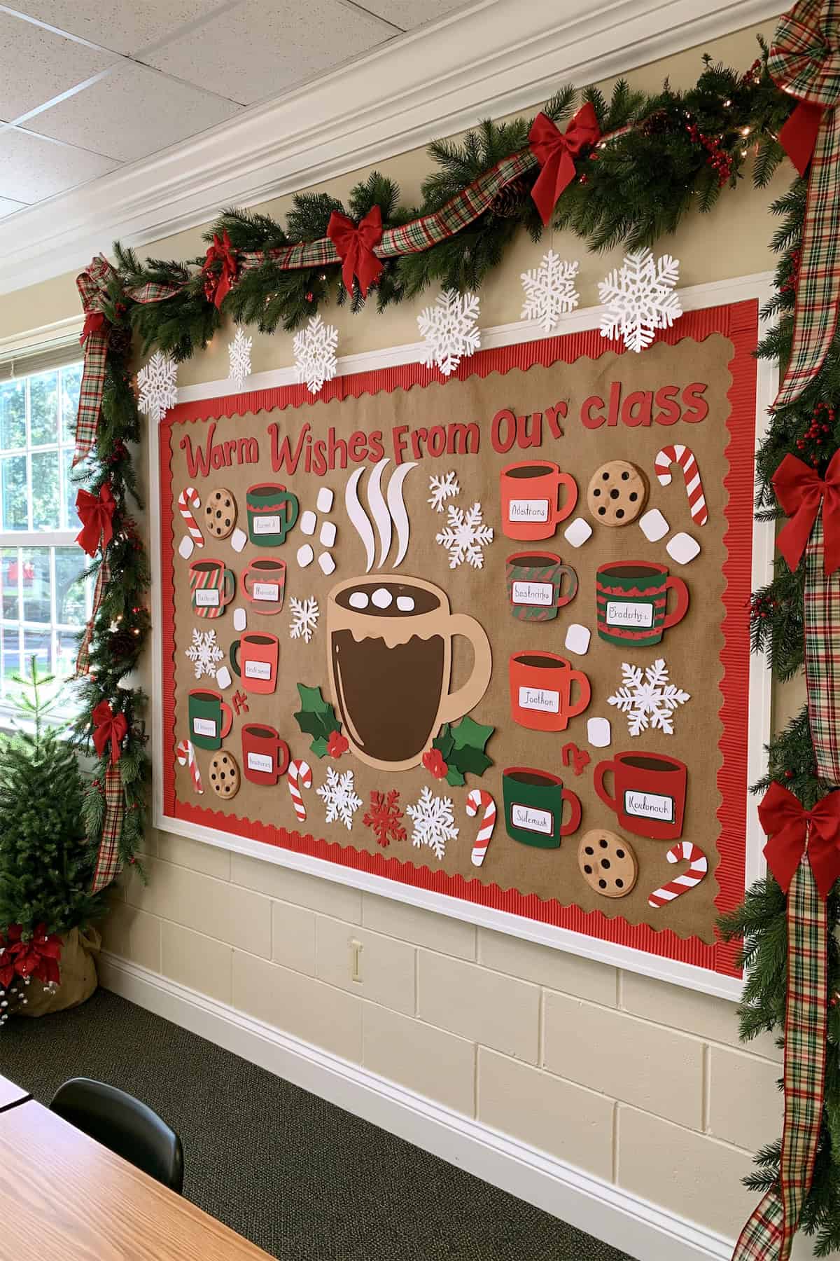 Hot Cocoa Christmas Class Board